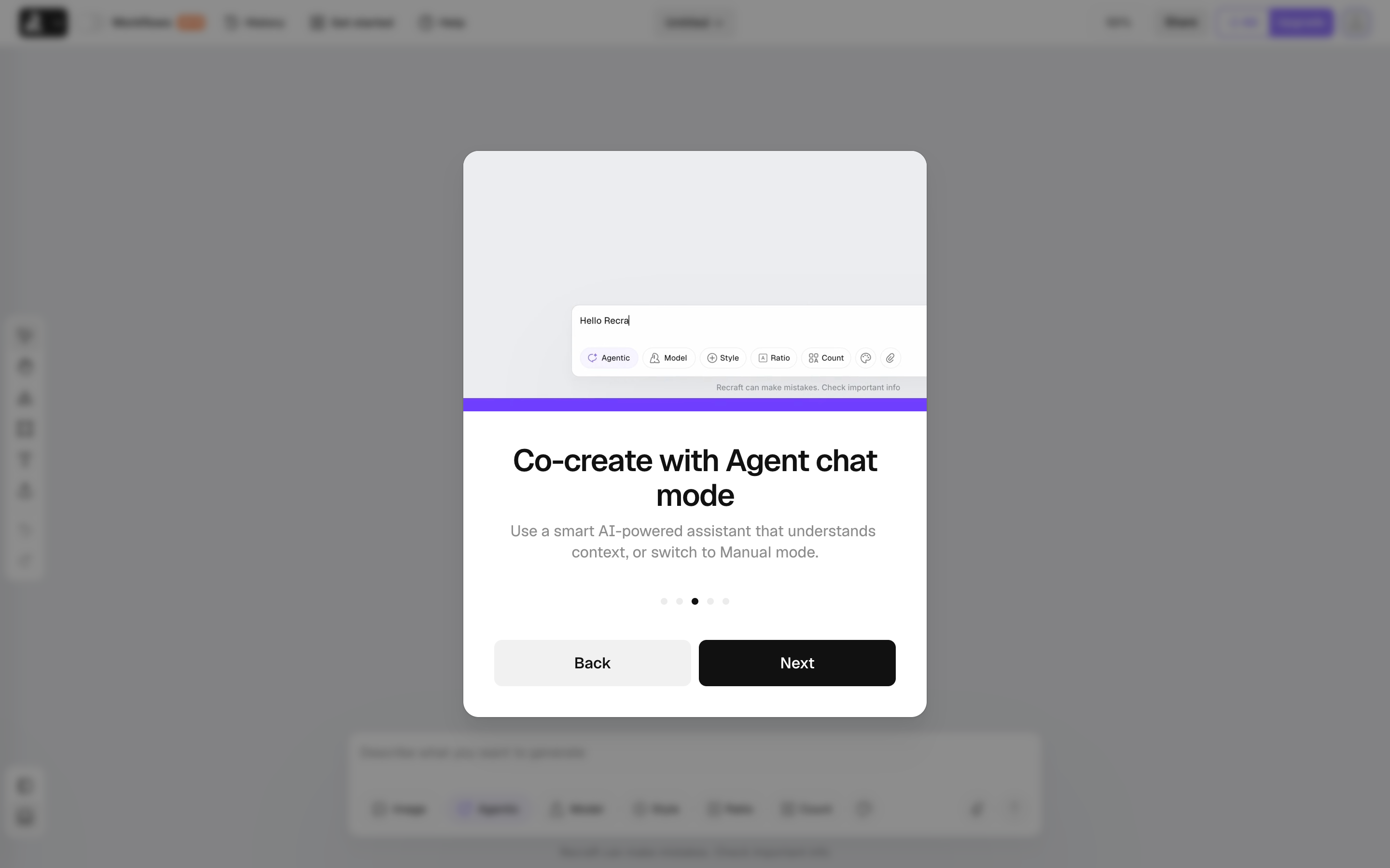 Recraft — agent-chat-tour screenshot