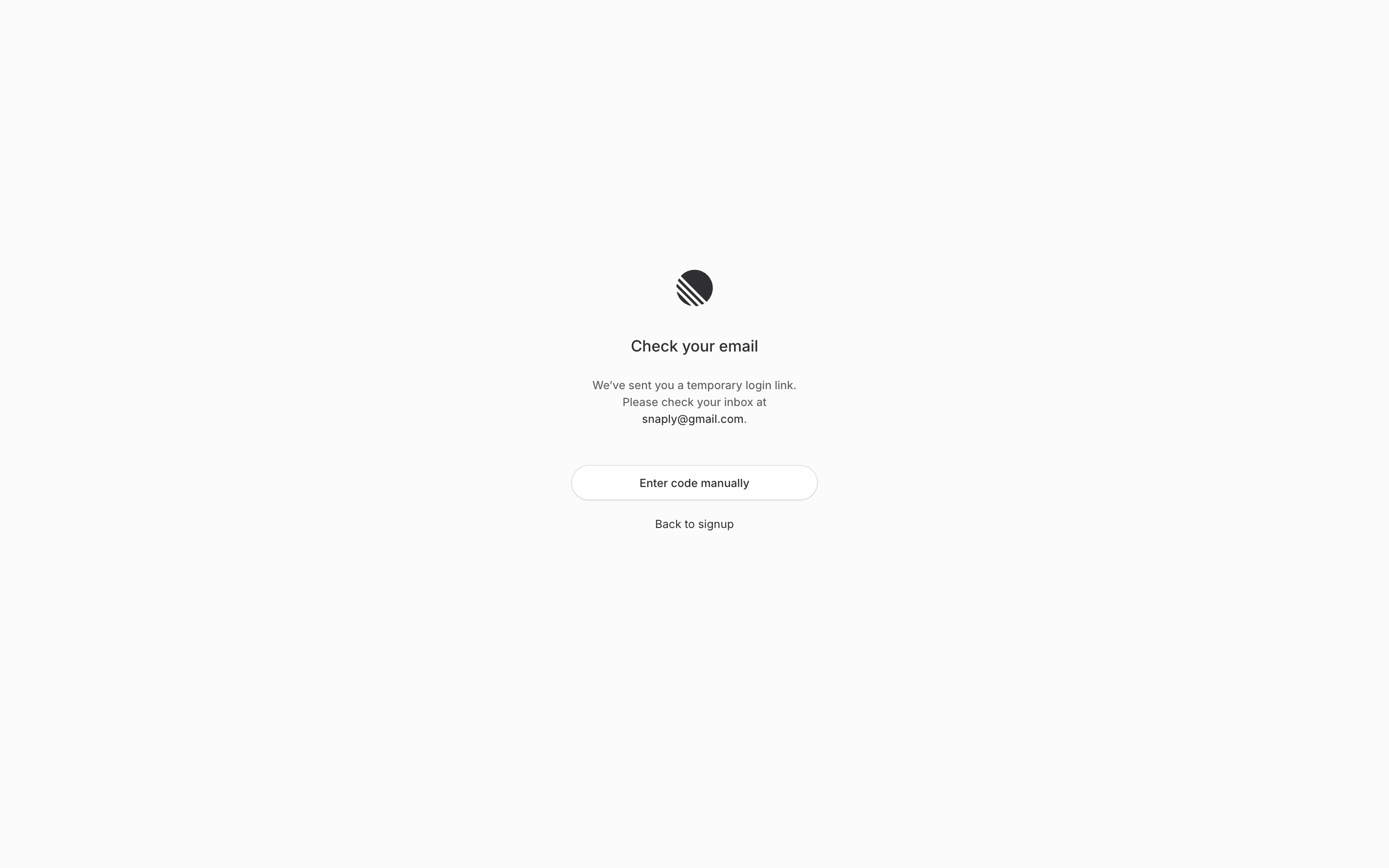 Linear — check-email screenshot