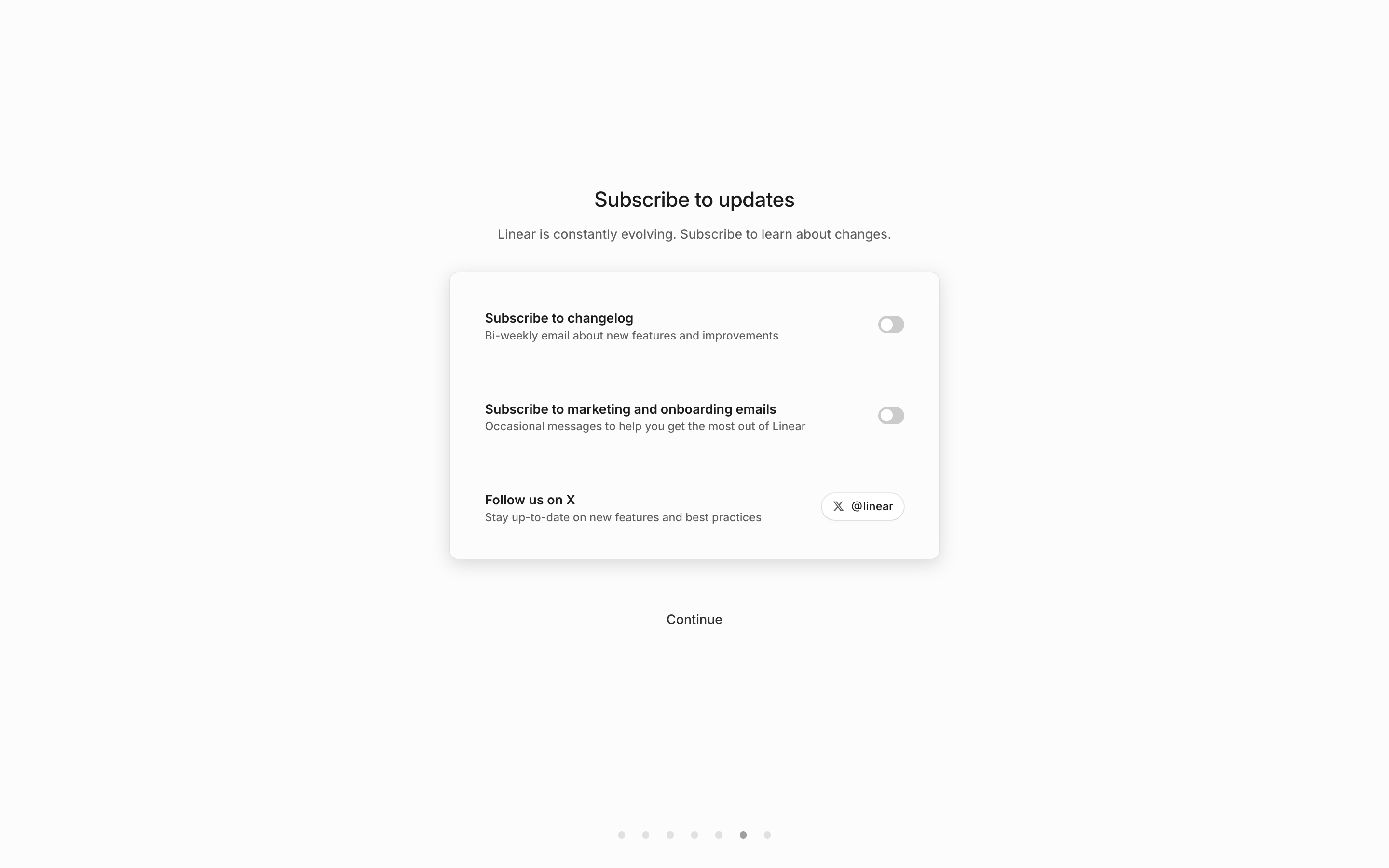 Linear — subscribe-updates screenshot