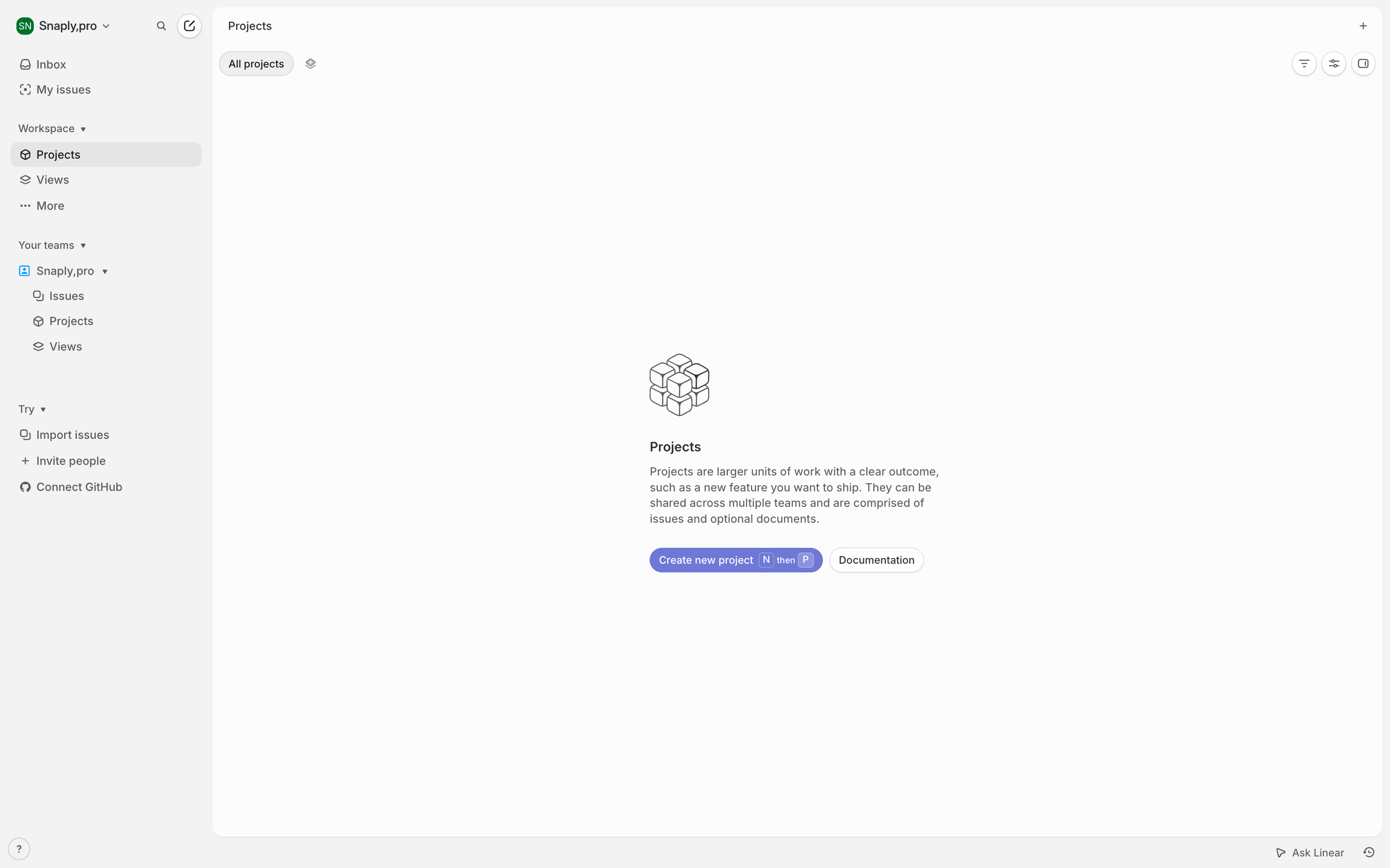 Linear — cycle-details-empty screenshot