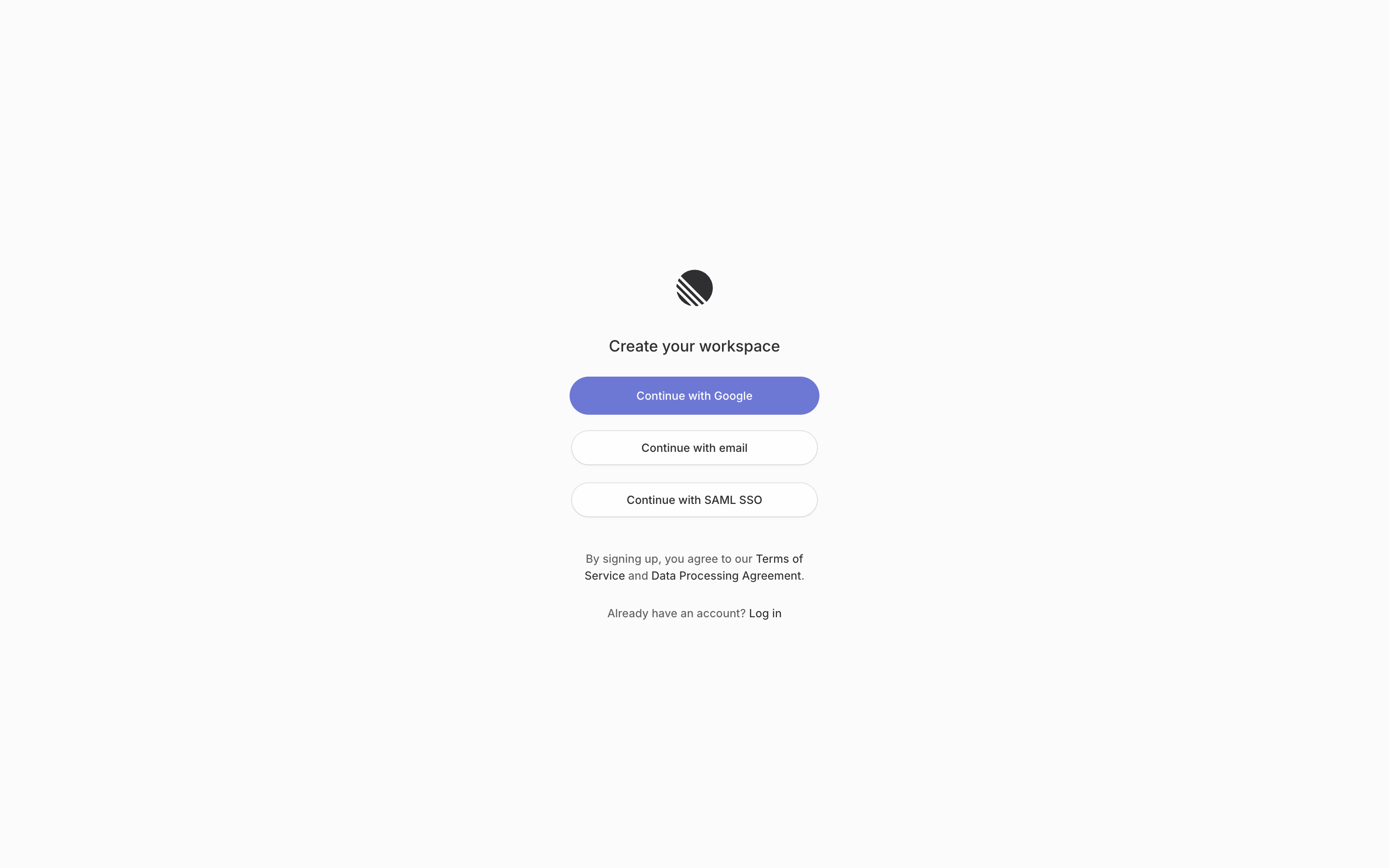 Linear — create-workspace-auth screenshot