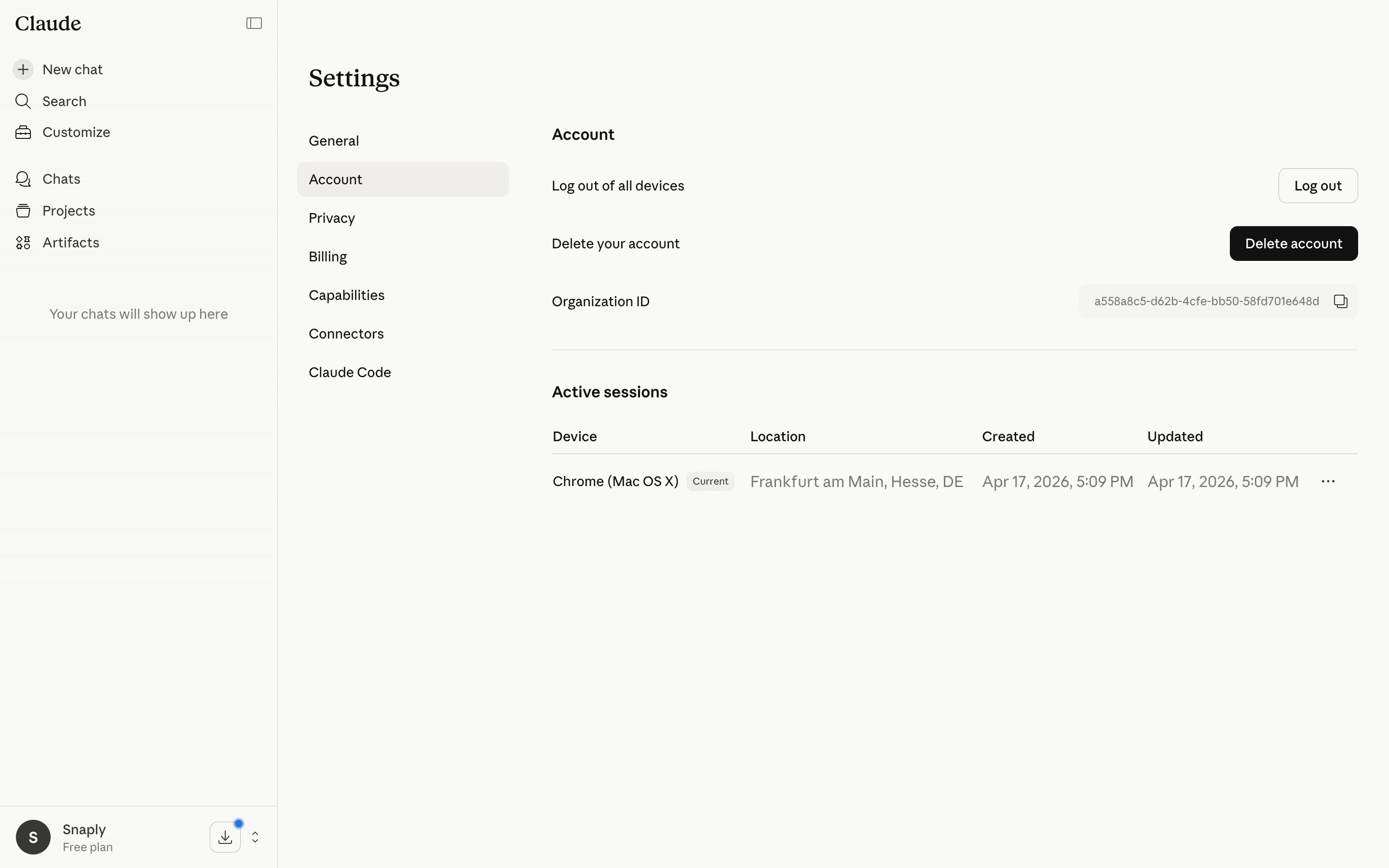 Claude — account-sessions screenshot