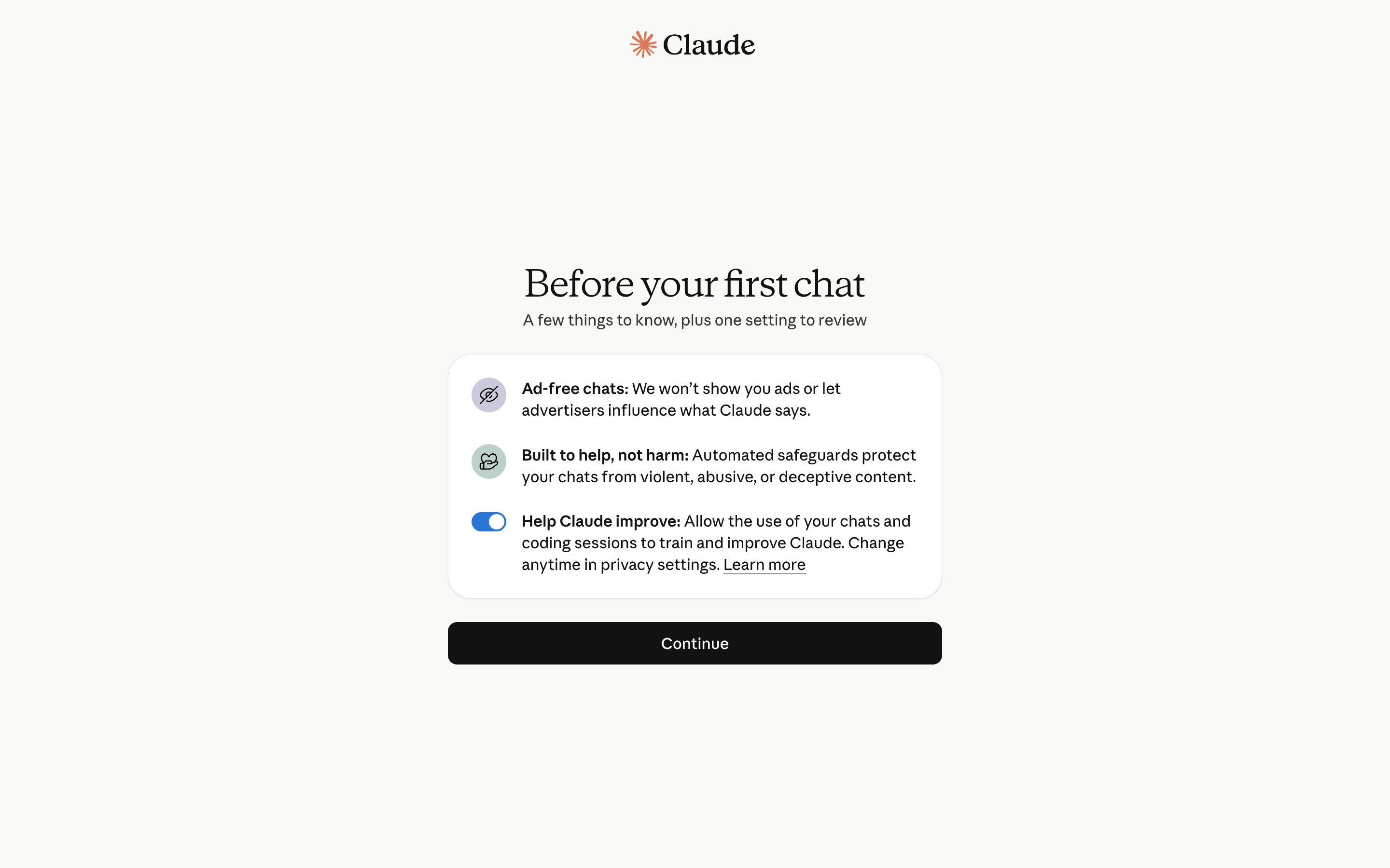 Claude — first-chat-guide screenshot