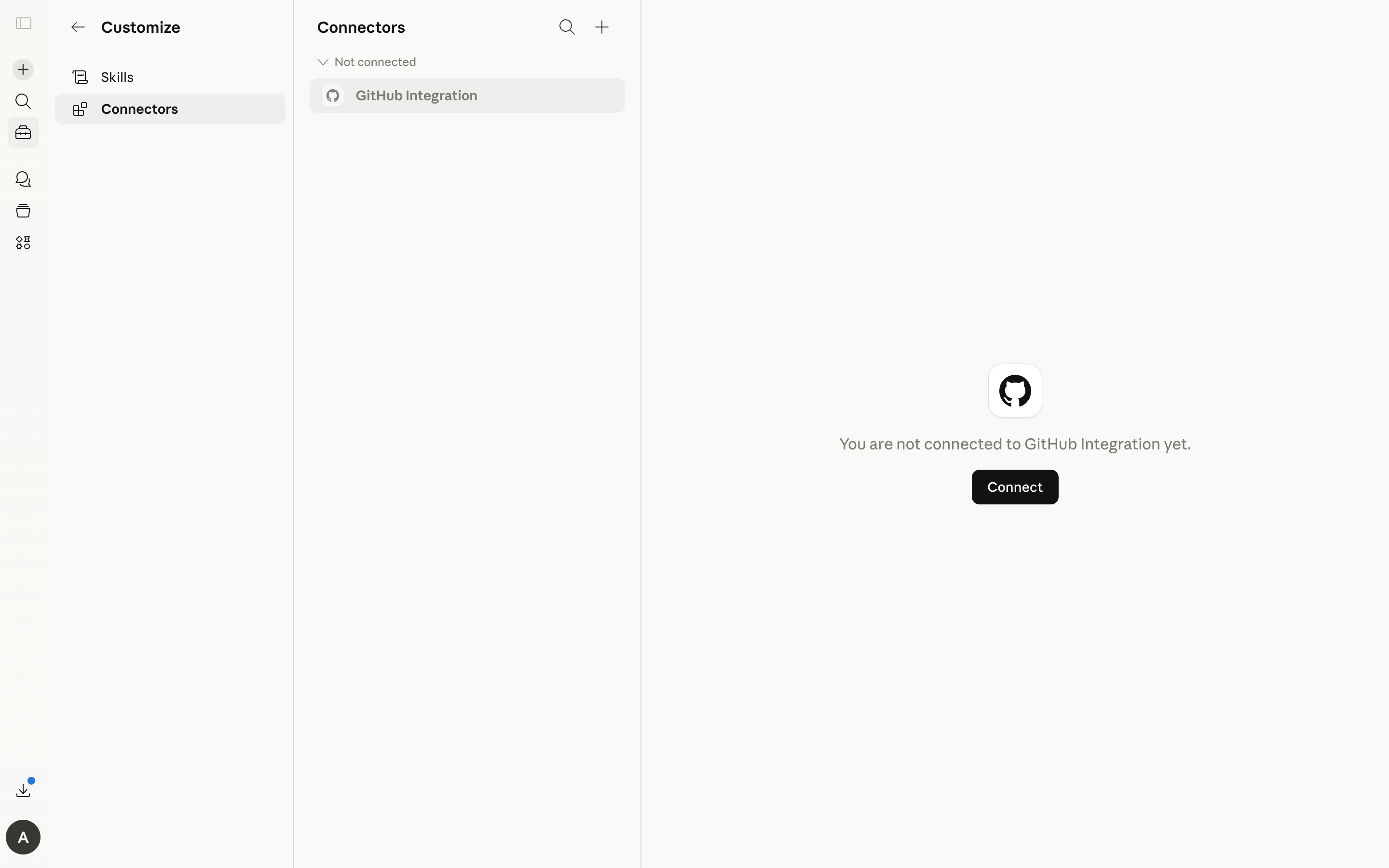 Claude — connect-github screenshot