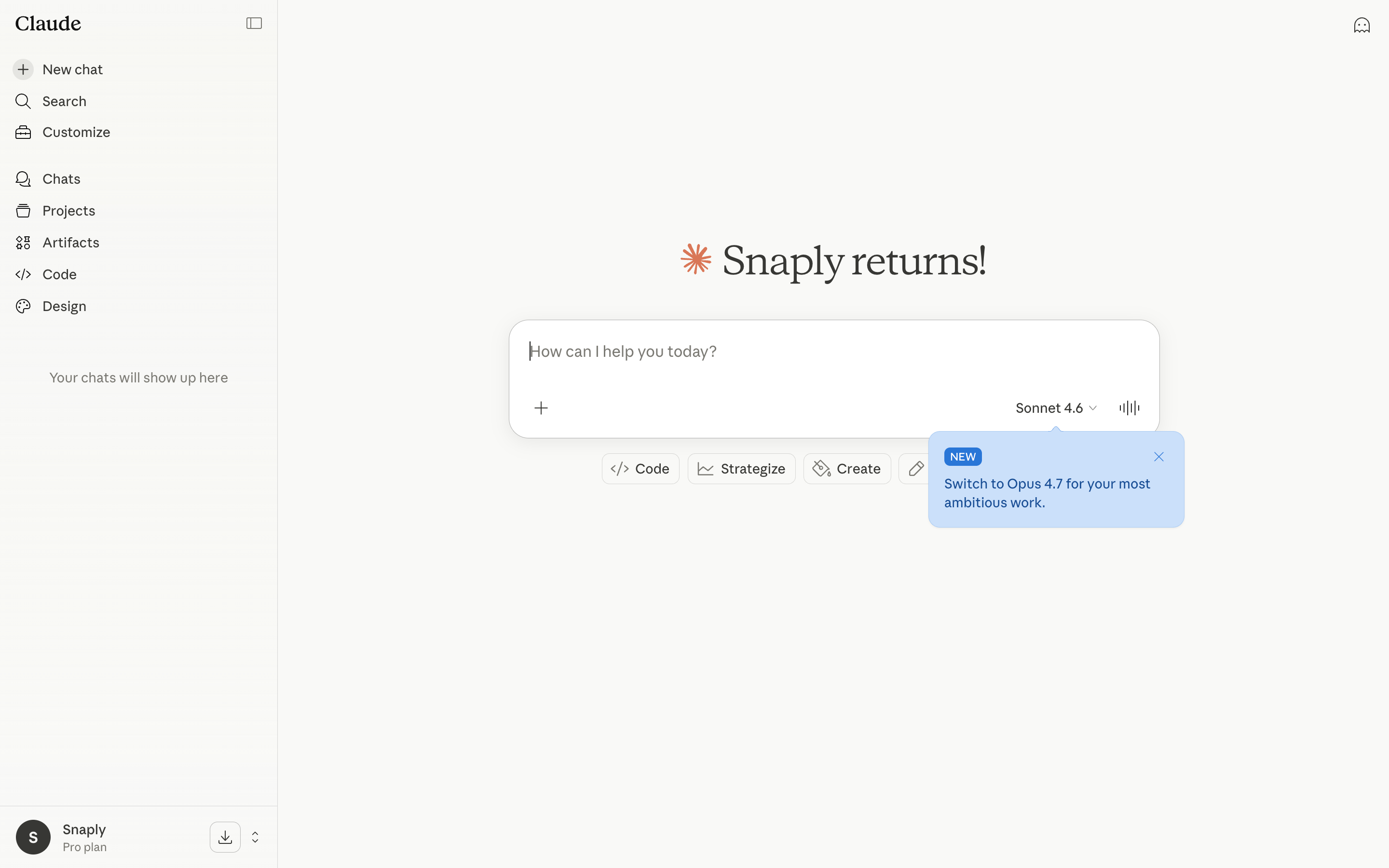 Claude — chat-home screenshot