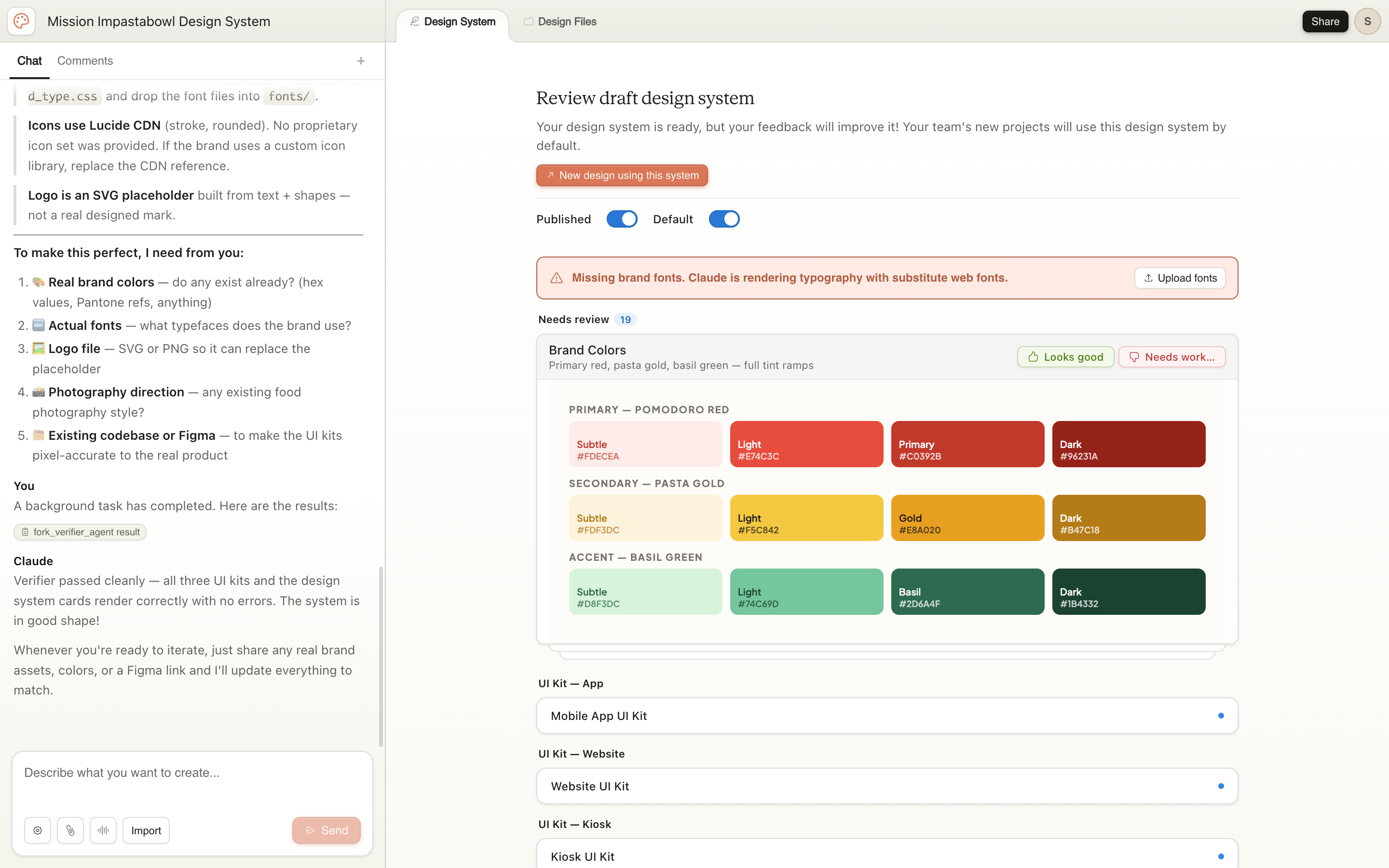 Claude Design — mobile-ui-kit screenshot