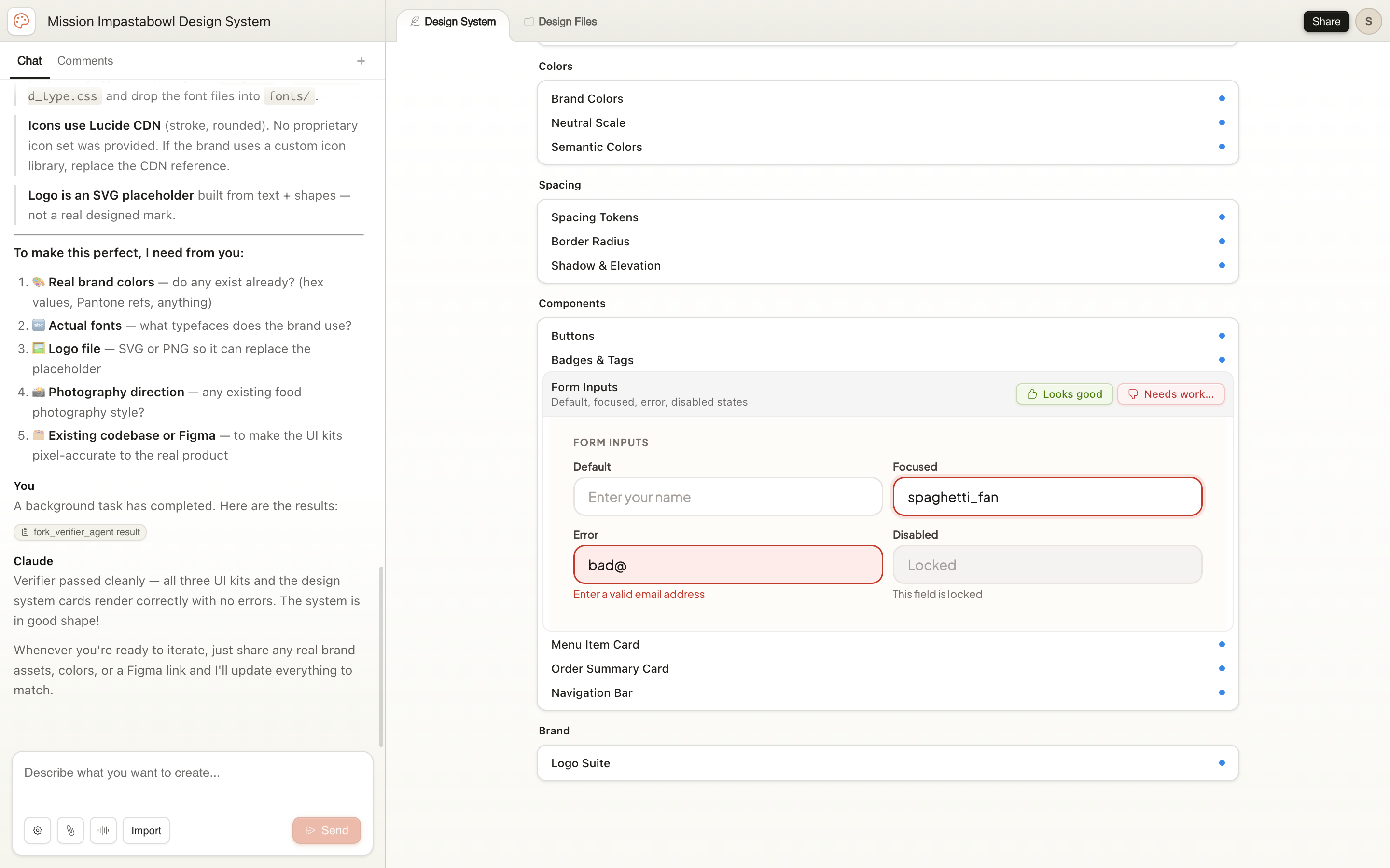 Claude Design — review-success screenshot