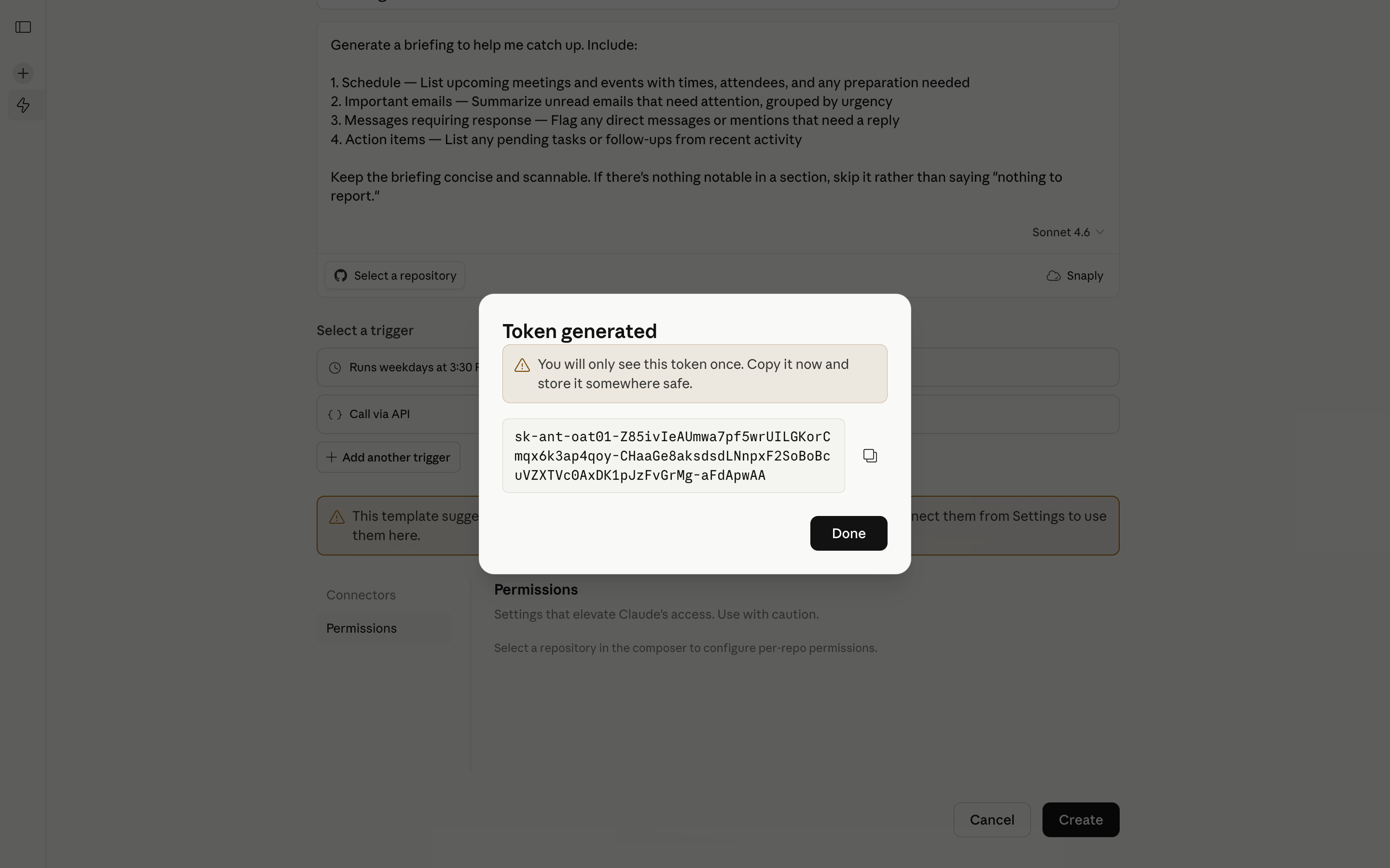 Claude Code — token-generated screenshot