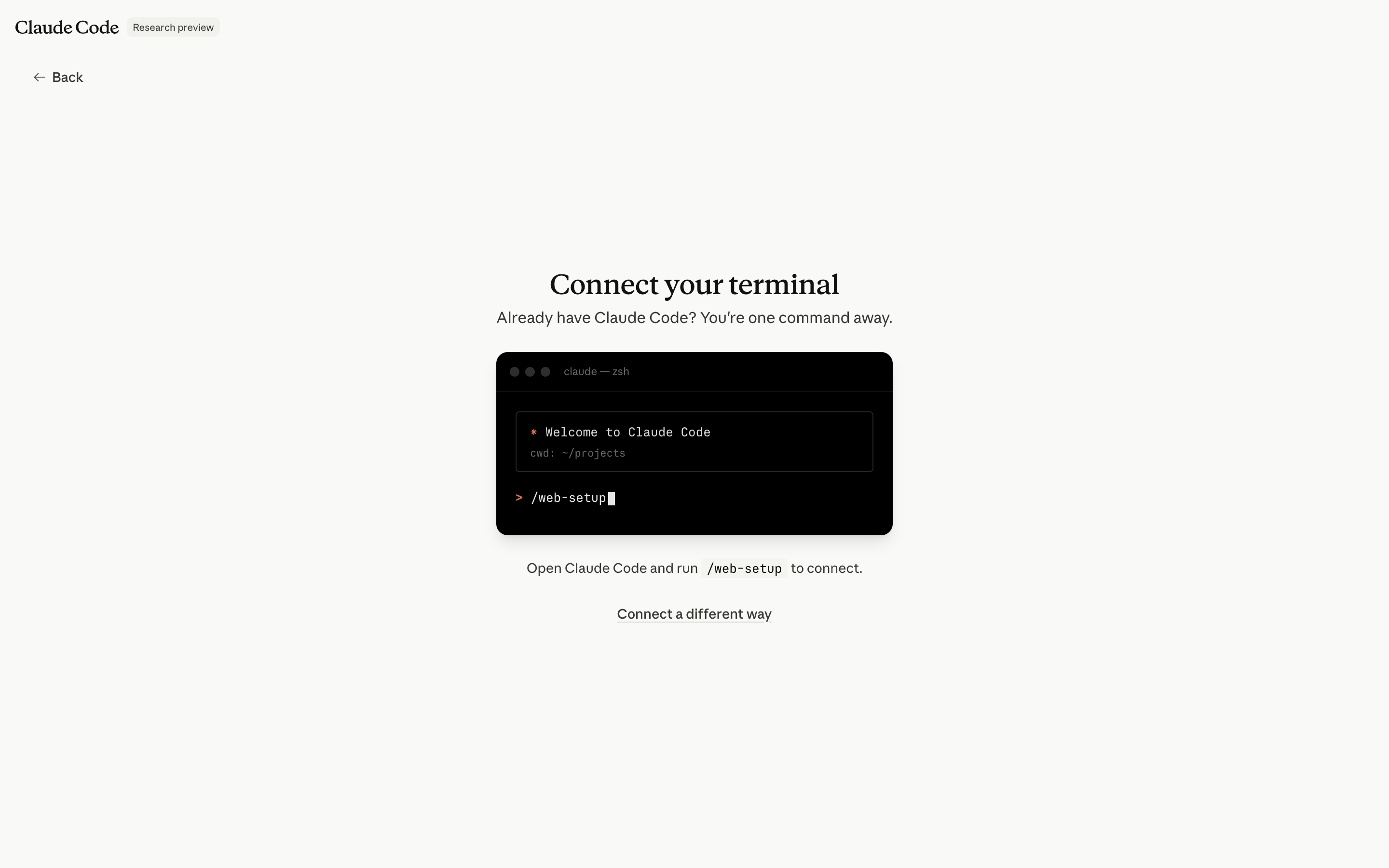Claude Code — onboarding-terminal screenshot