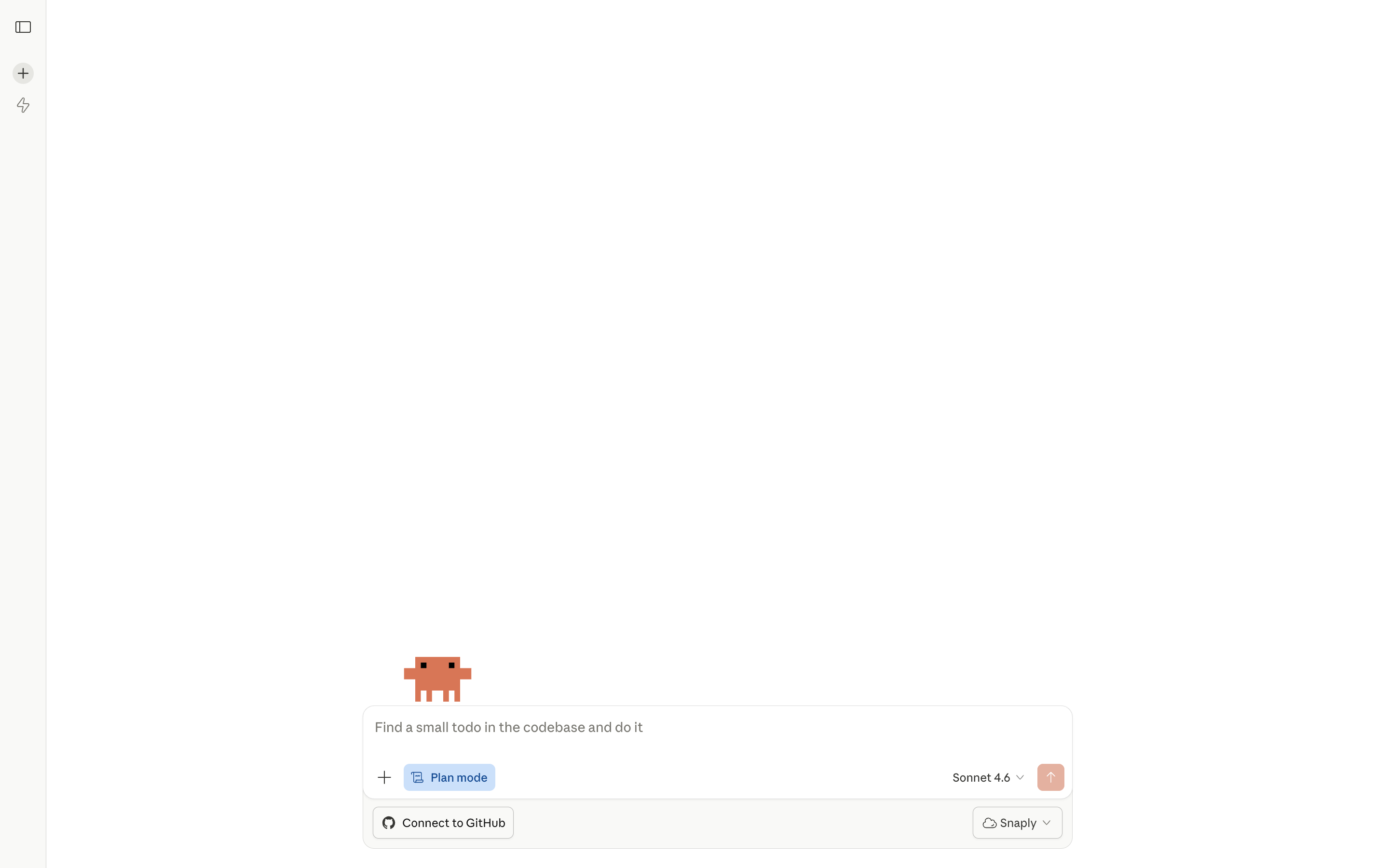 Claude Code — empty-app-home screenshot