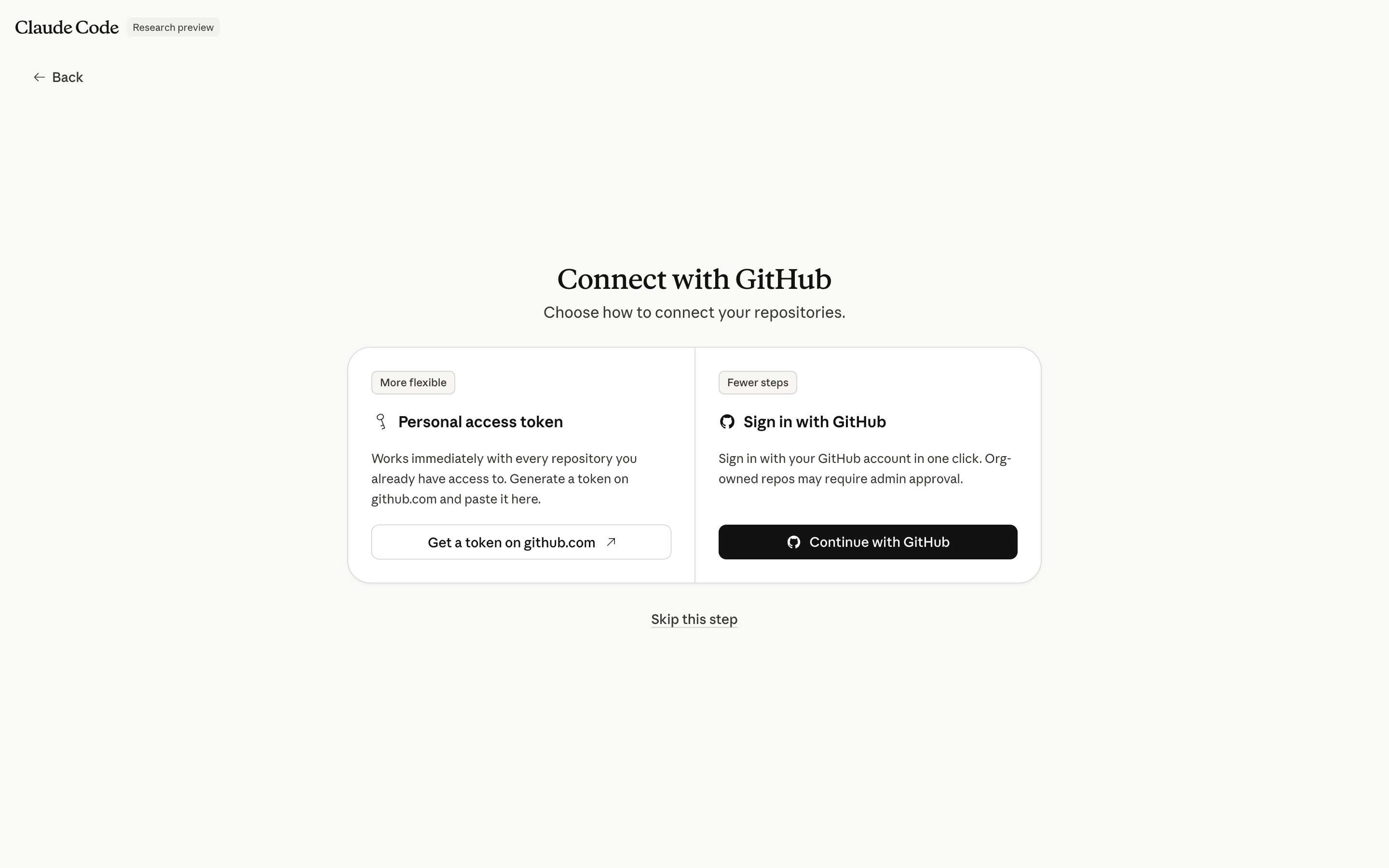 Claude Code — onboarding-github screenshot