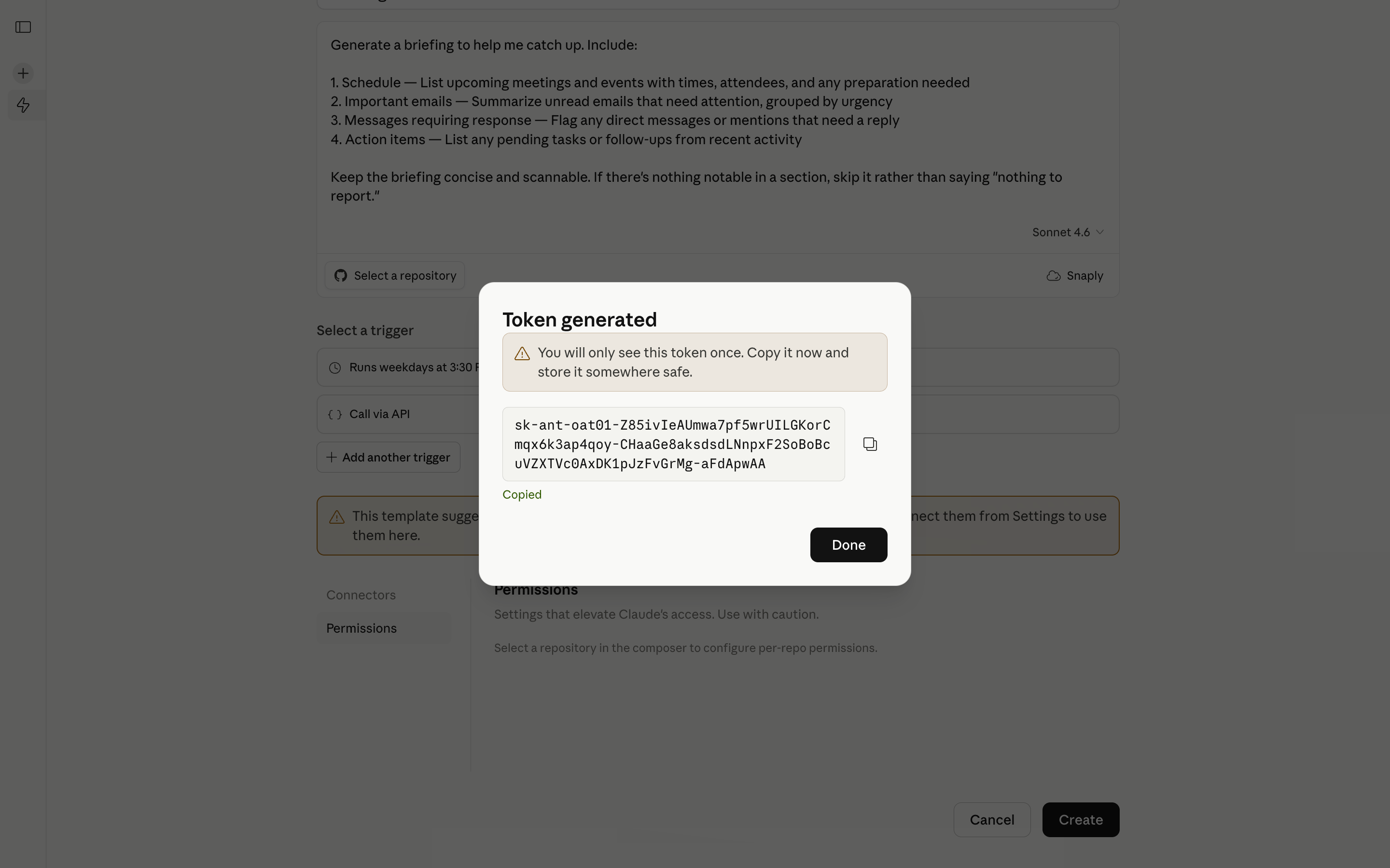 Claude Code — token-generated screenshot