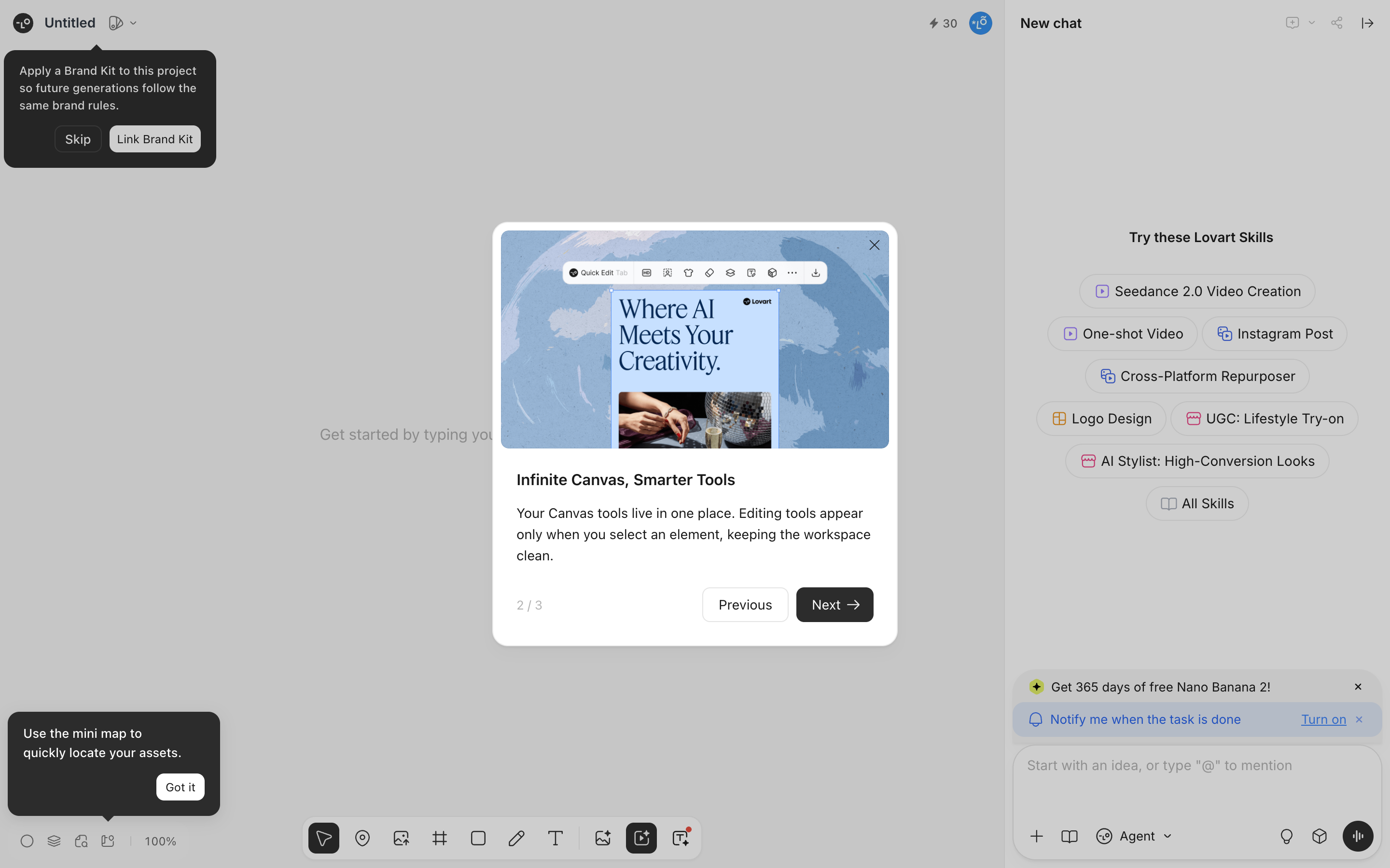Lovart — canvas-tour-tools screenshot