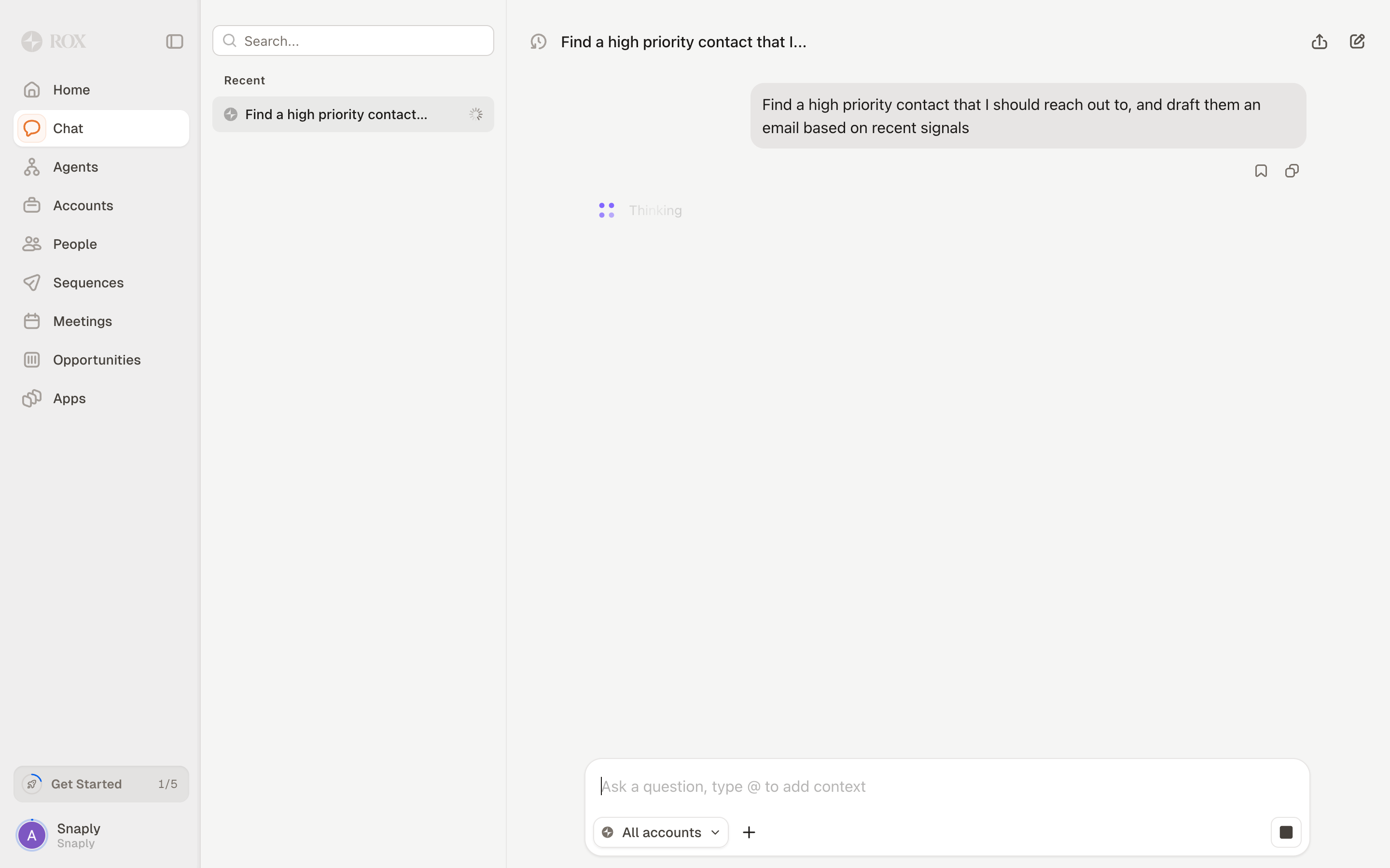 Rox — chat-thread screenshot