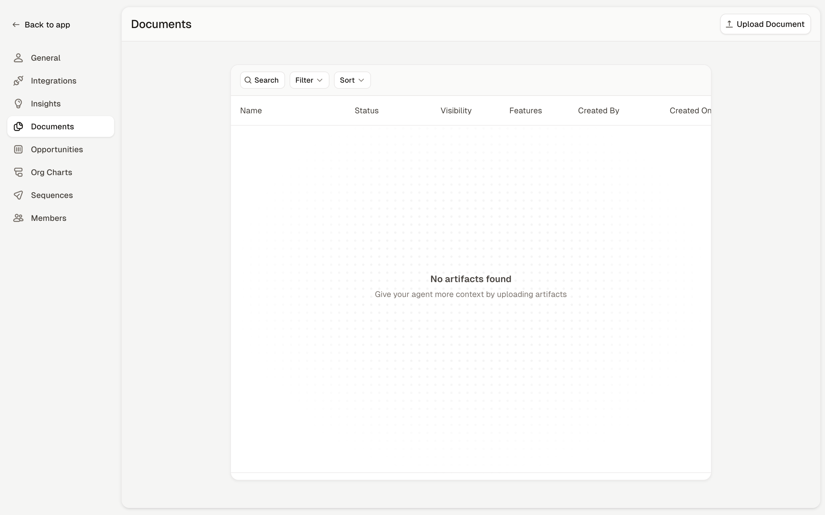 Rox — documents-empty-state screenshot