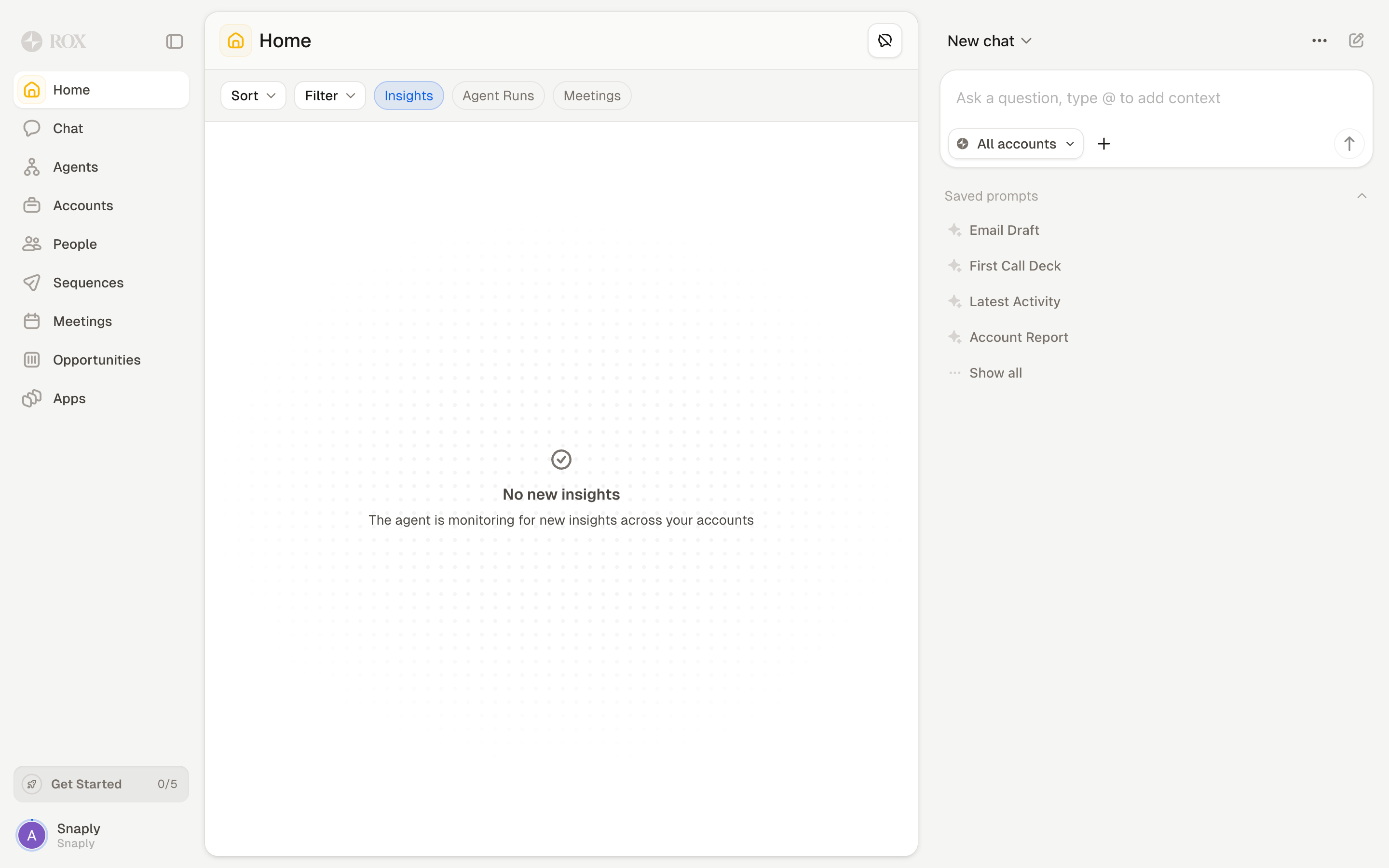 Rox — apps-empty screenshot