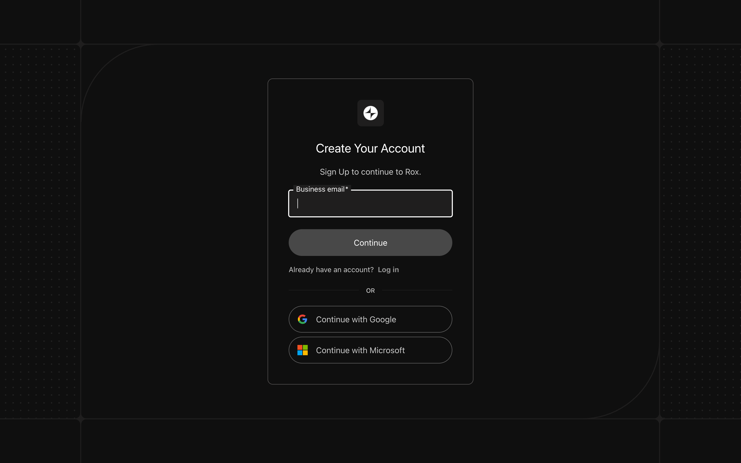 Rox — signup-email screenshot