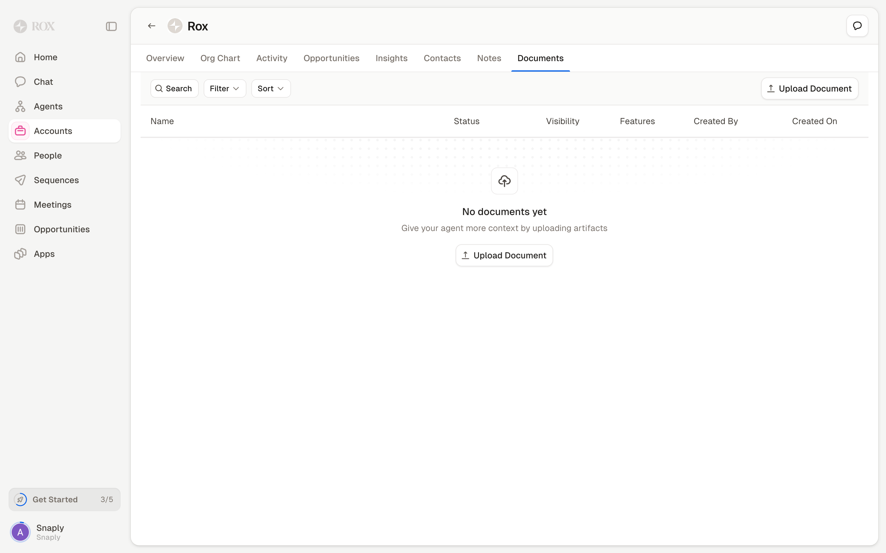 Rox — task-empty screenshot