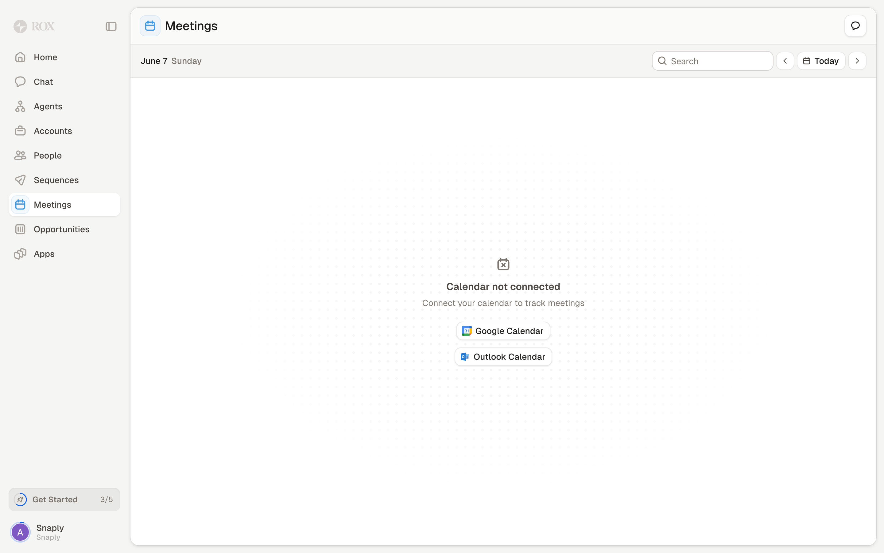 Rox — messages-empty screenshot