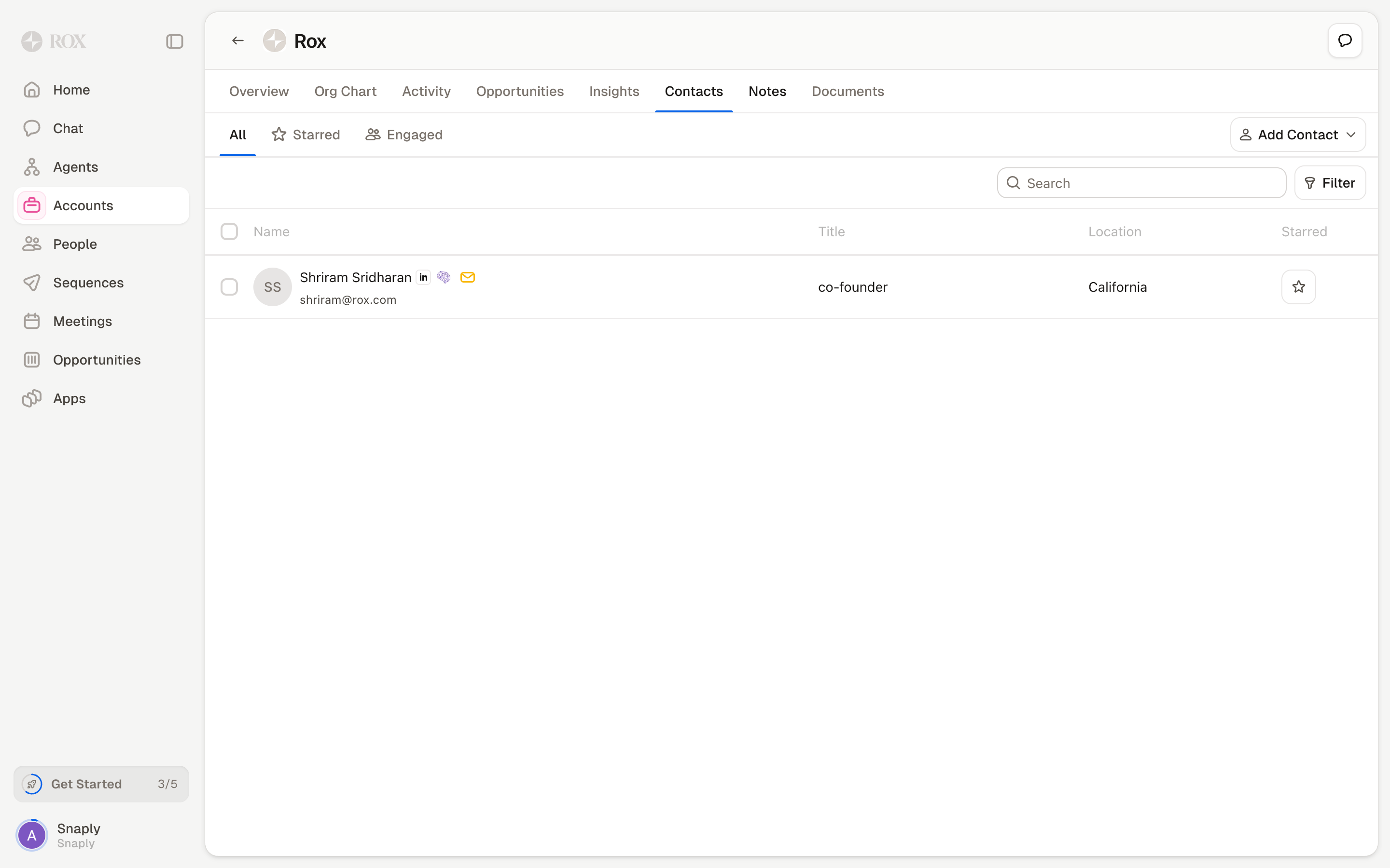 Rox — records-table screenshot