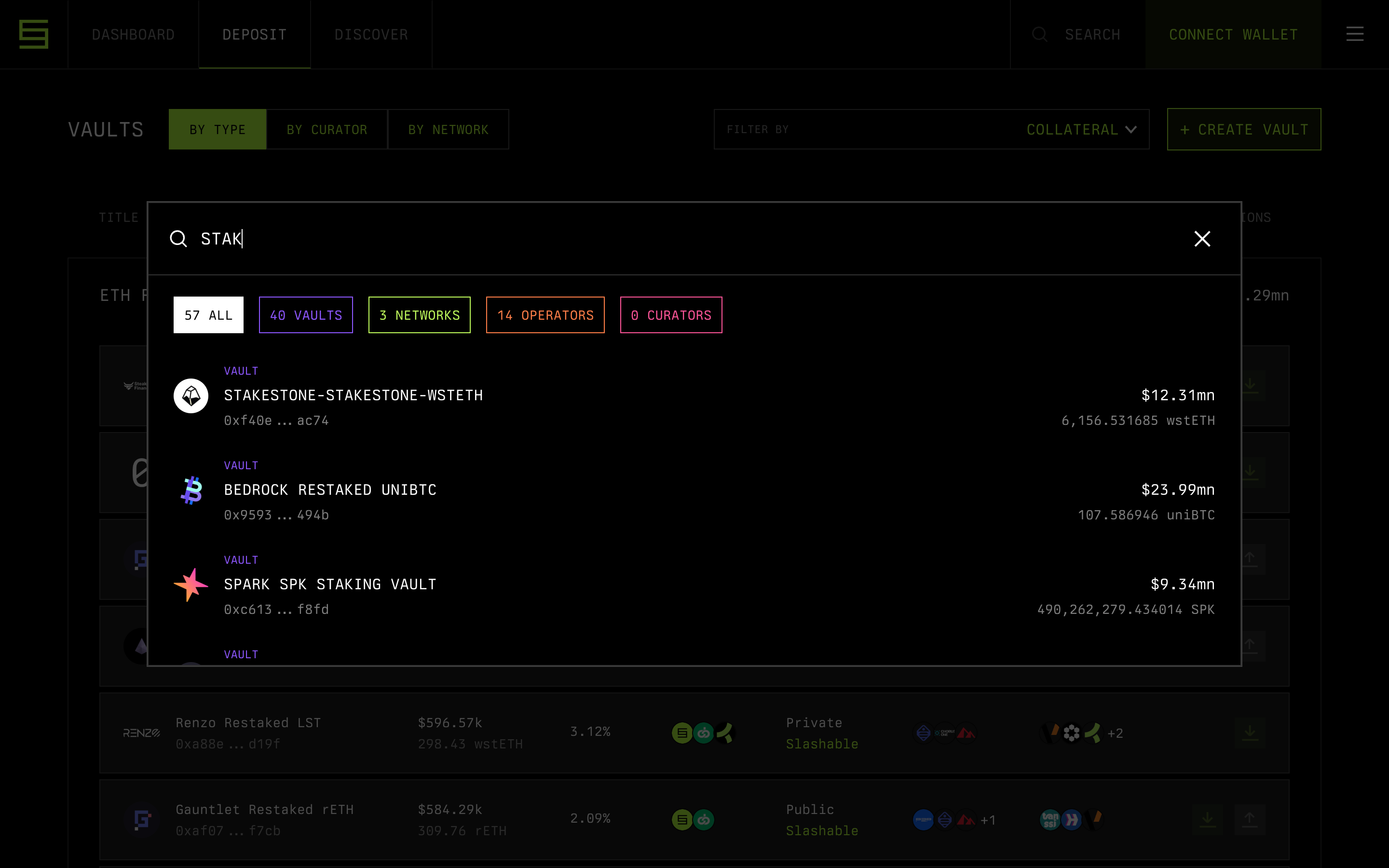Symbiotic — search-results screenshot
