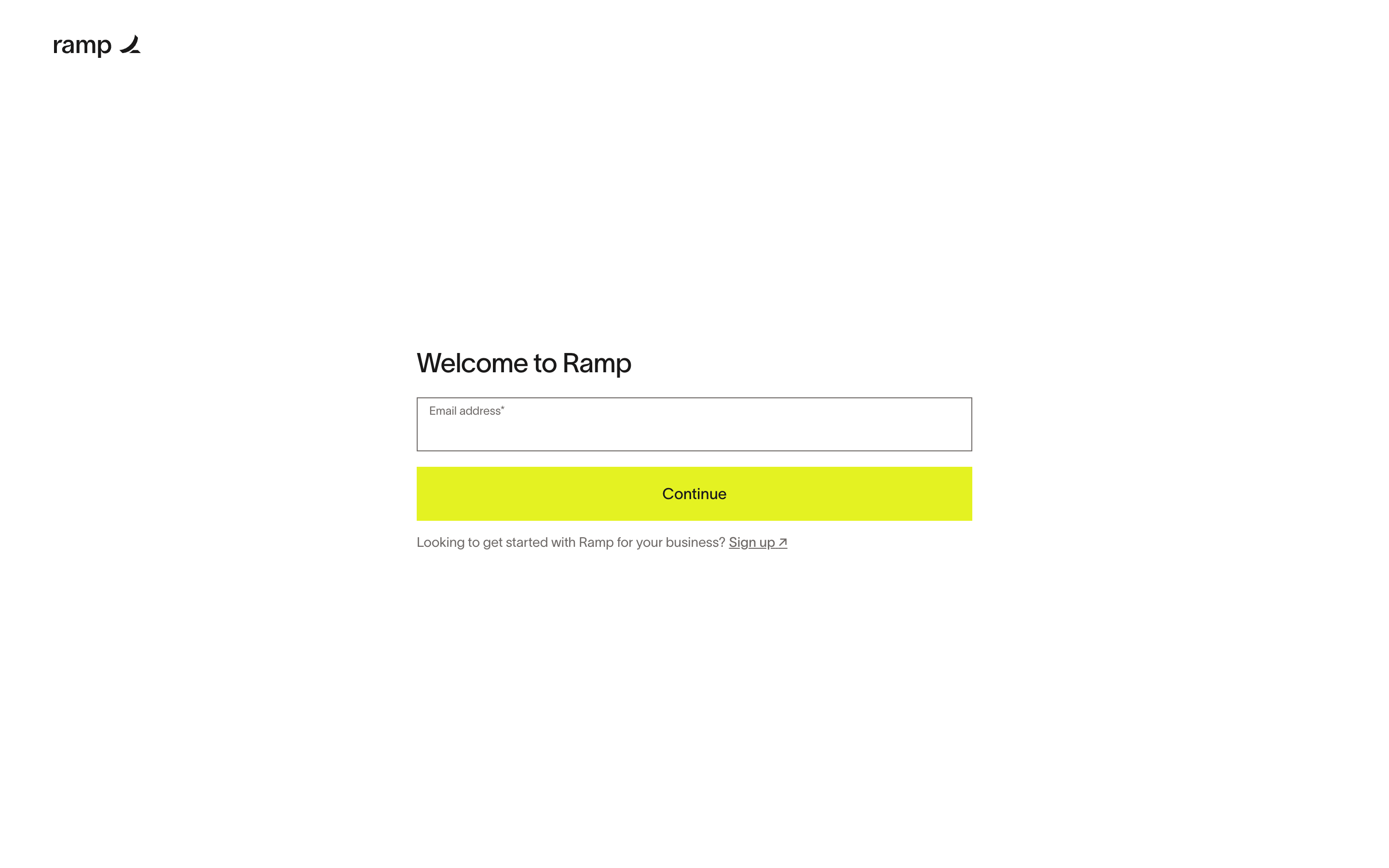 Ramp — login-email screenshot