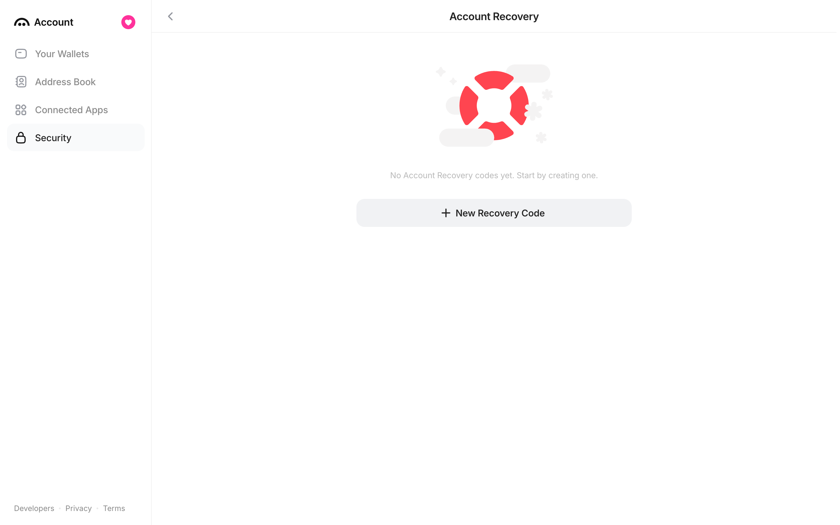 Family — account-recovery-empty screenshot