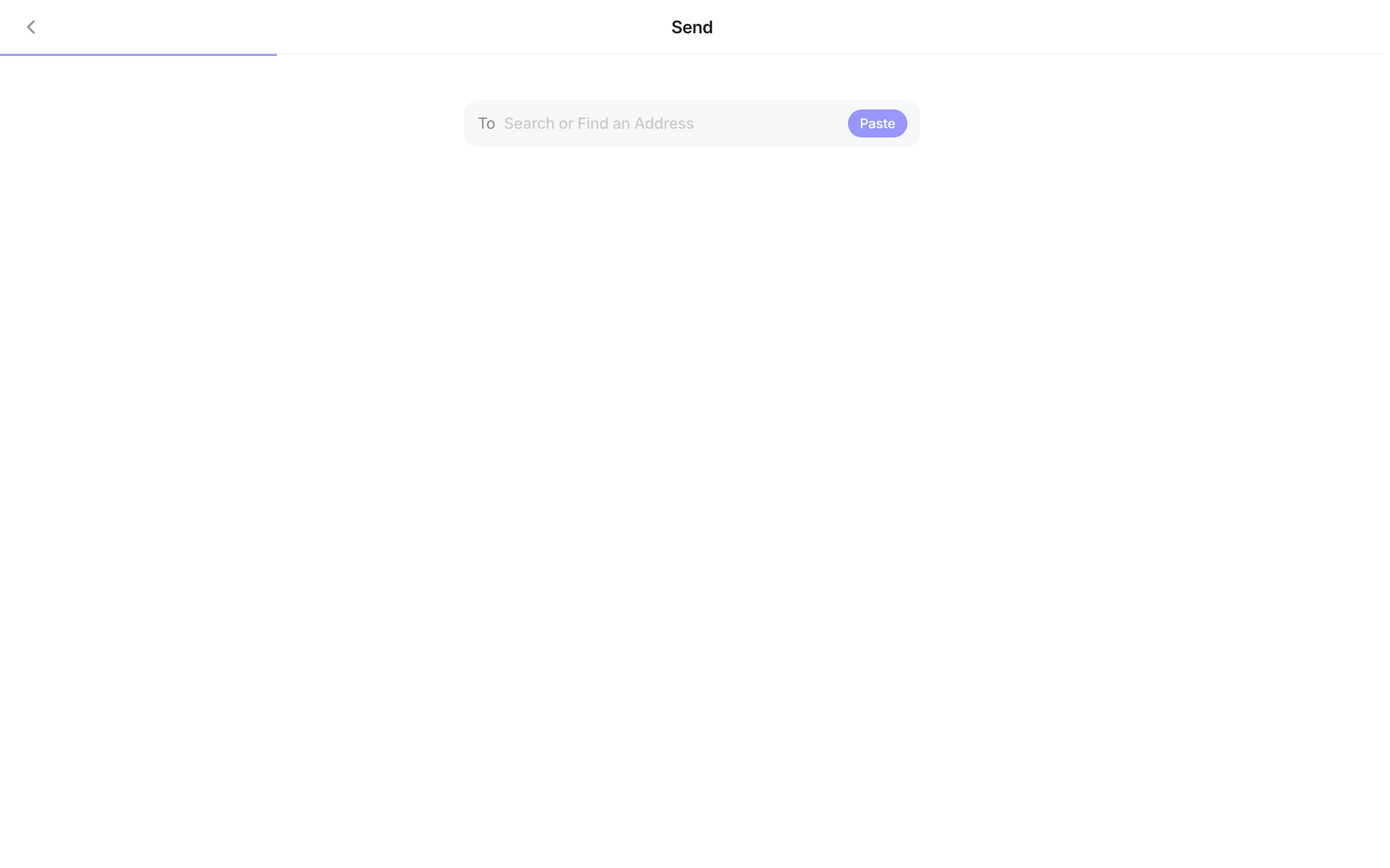 Family — send-address-empty screenshot