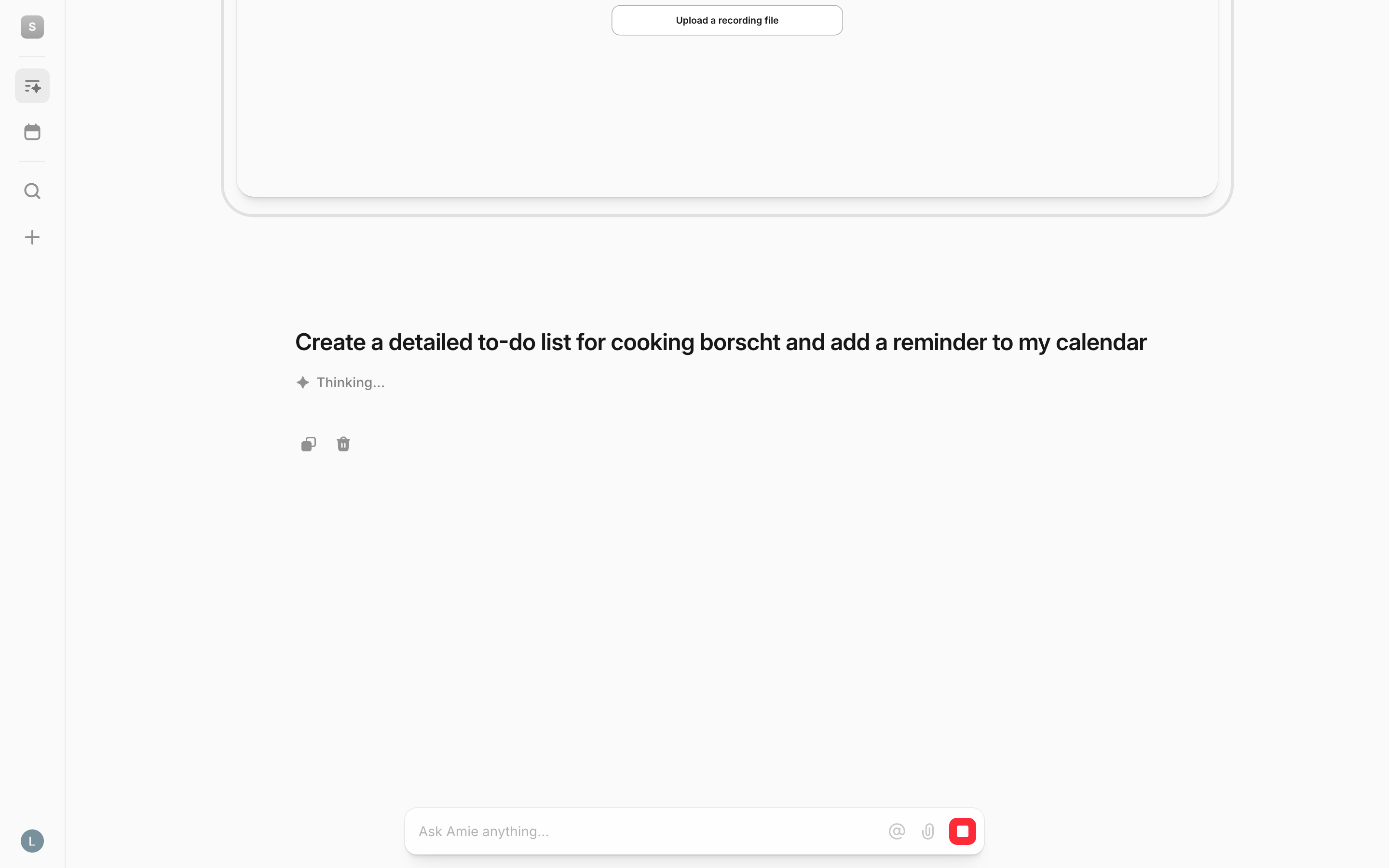 Amie — todo-prompt screenshot