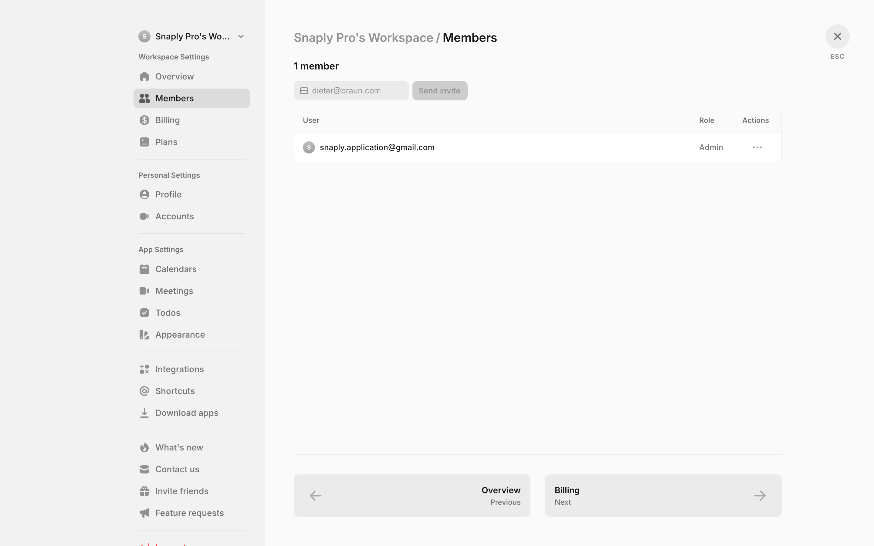 Amie — members-list screenshot