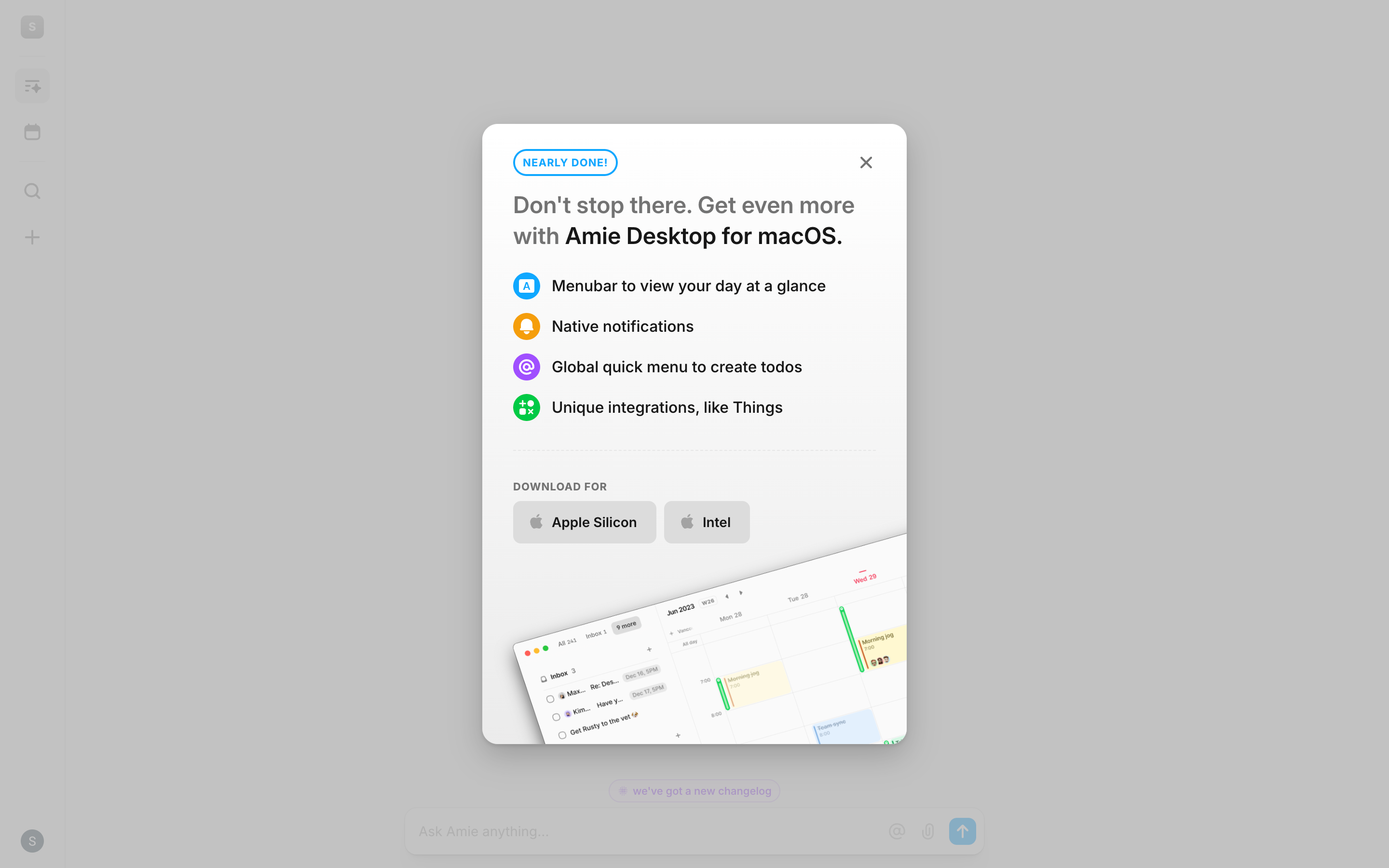 Amie — desktop-app-promo screenshot