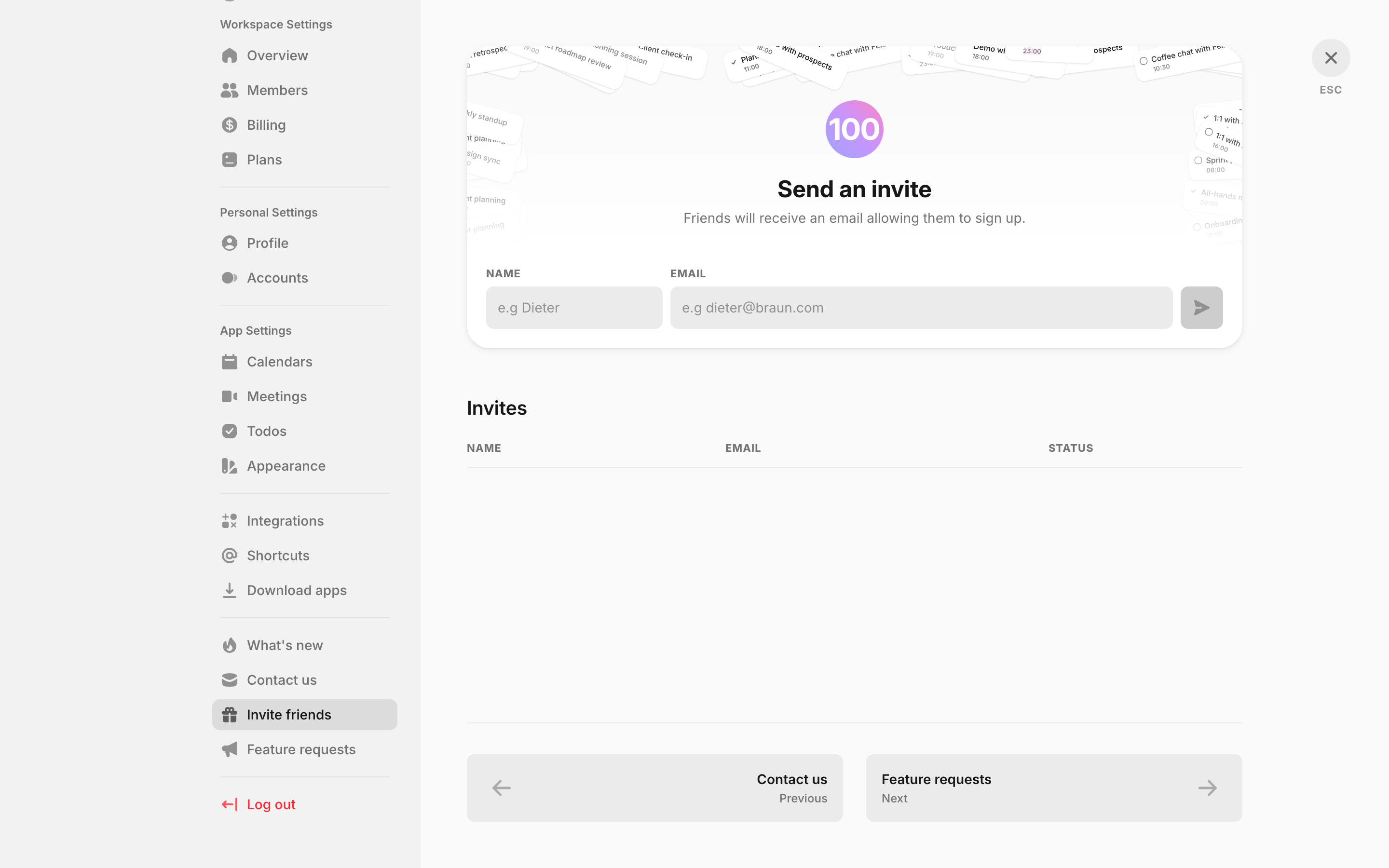 Amie — invite-friends-empty screenshot
