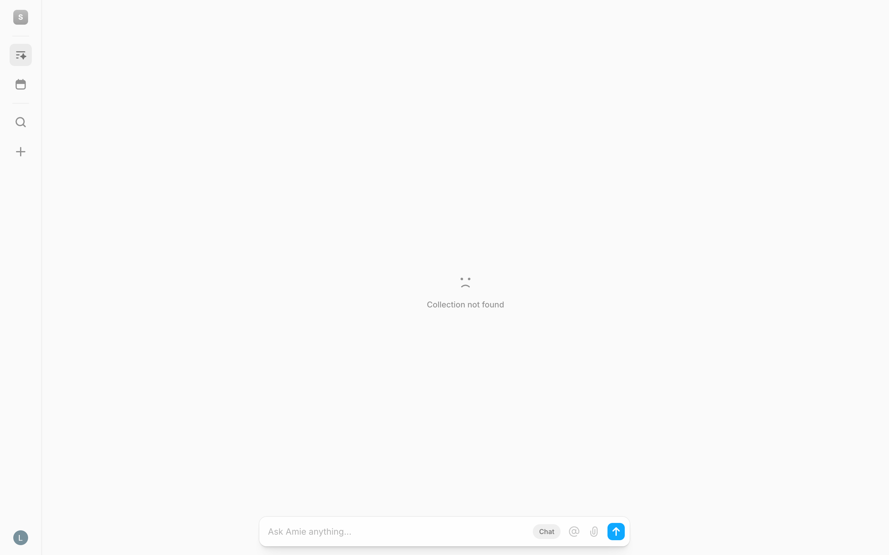 Amie — custom-actions-empty screenshot