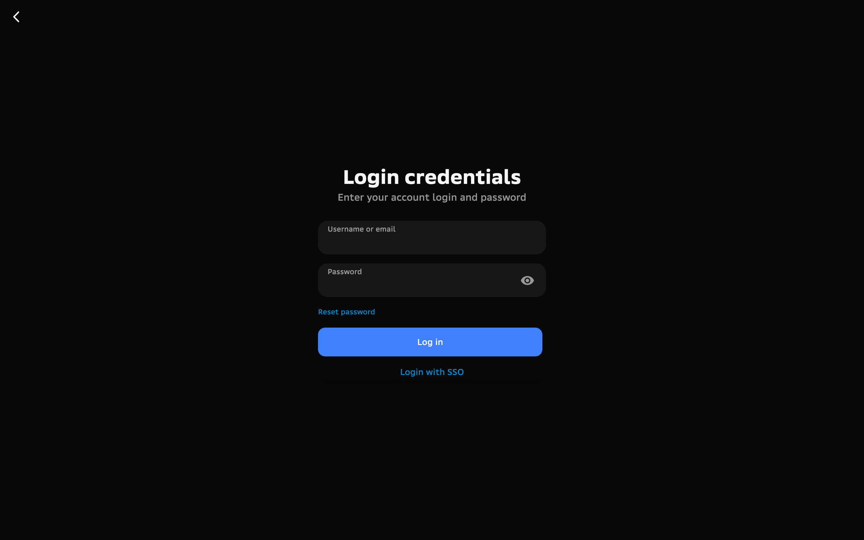 Salute Jazz — login-credentials screenshot