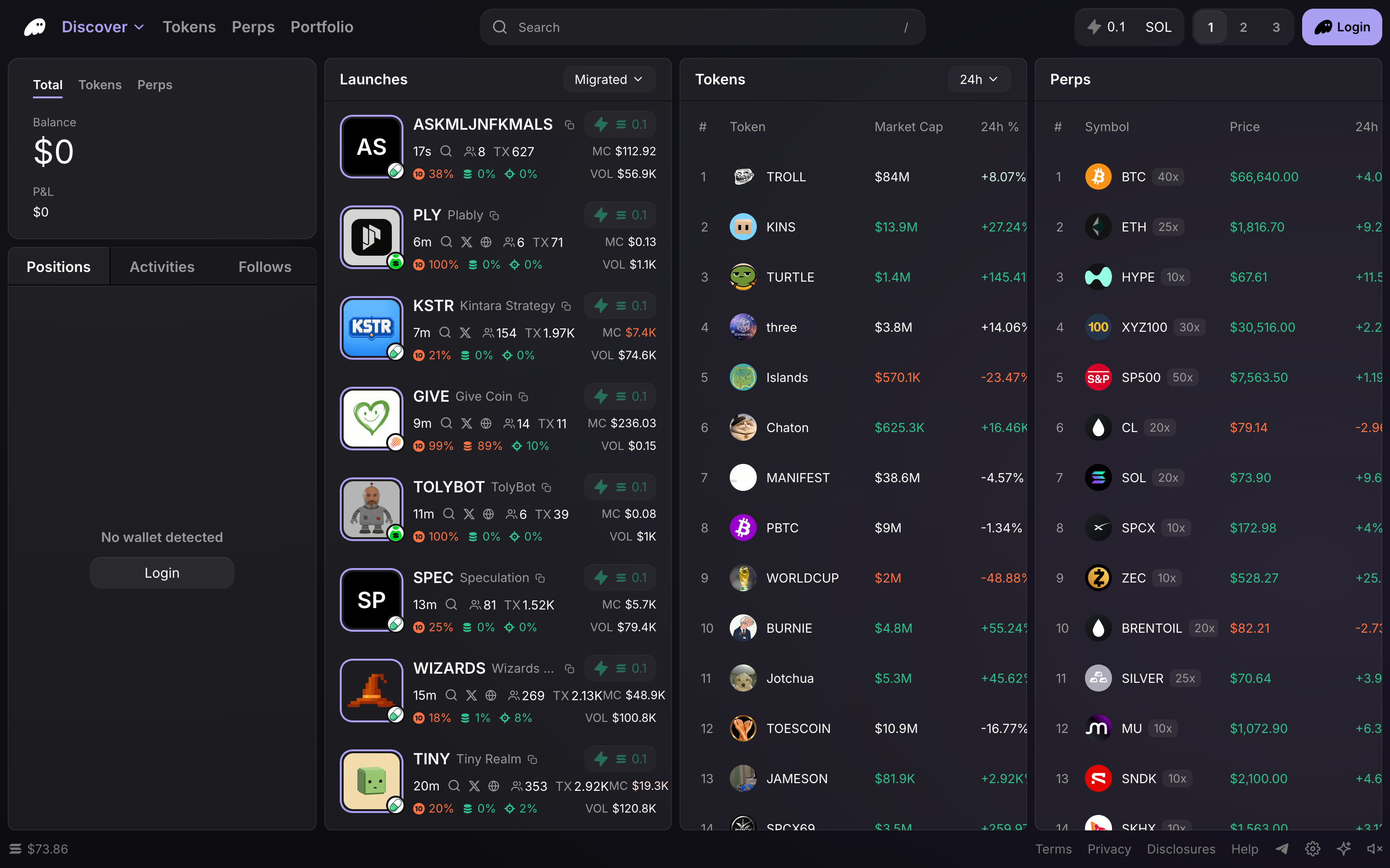 Phantom Terminal — dashboard-overview screenshot