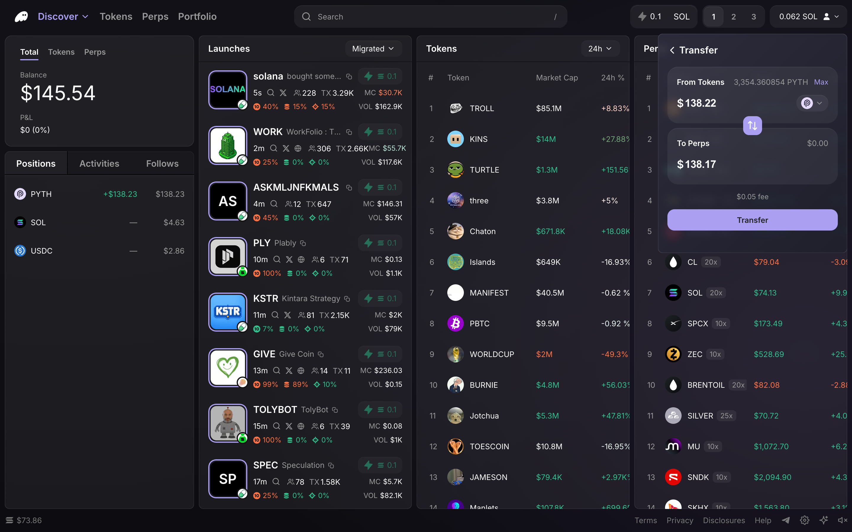 Phantom Terminal — transfer-filled screenshot