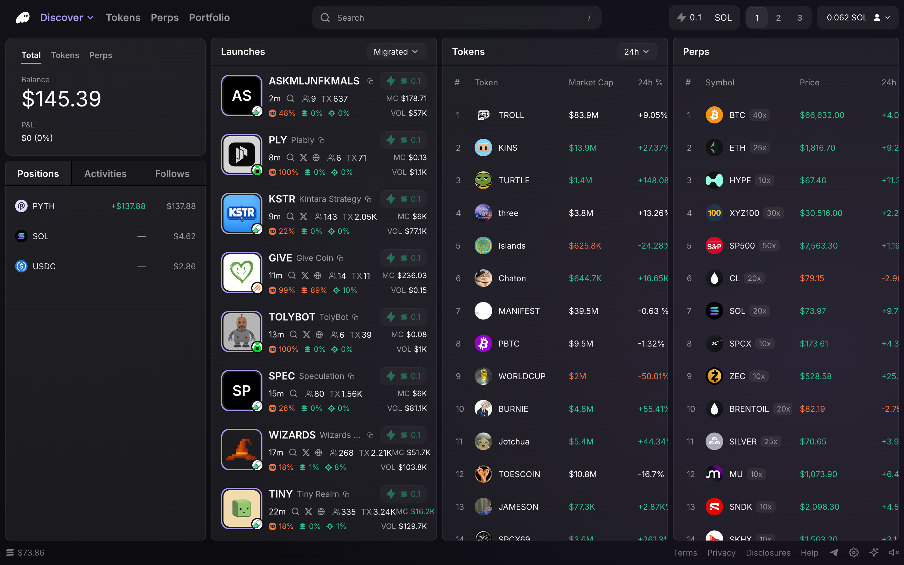 Phantom Terminal — wallet-portfolio screenshot