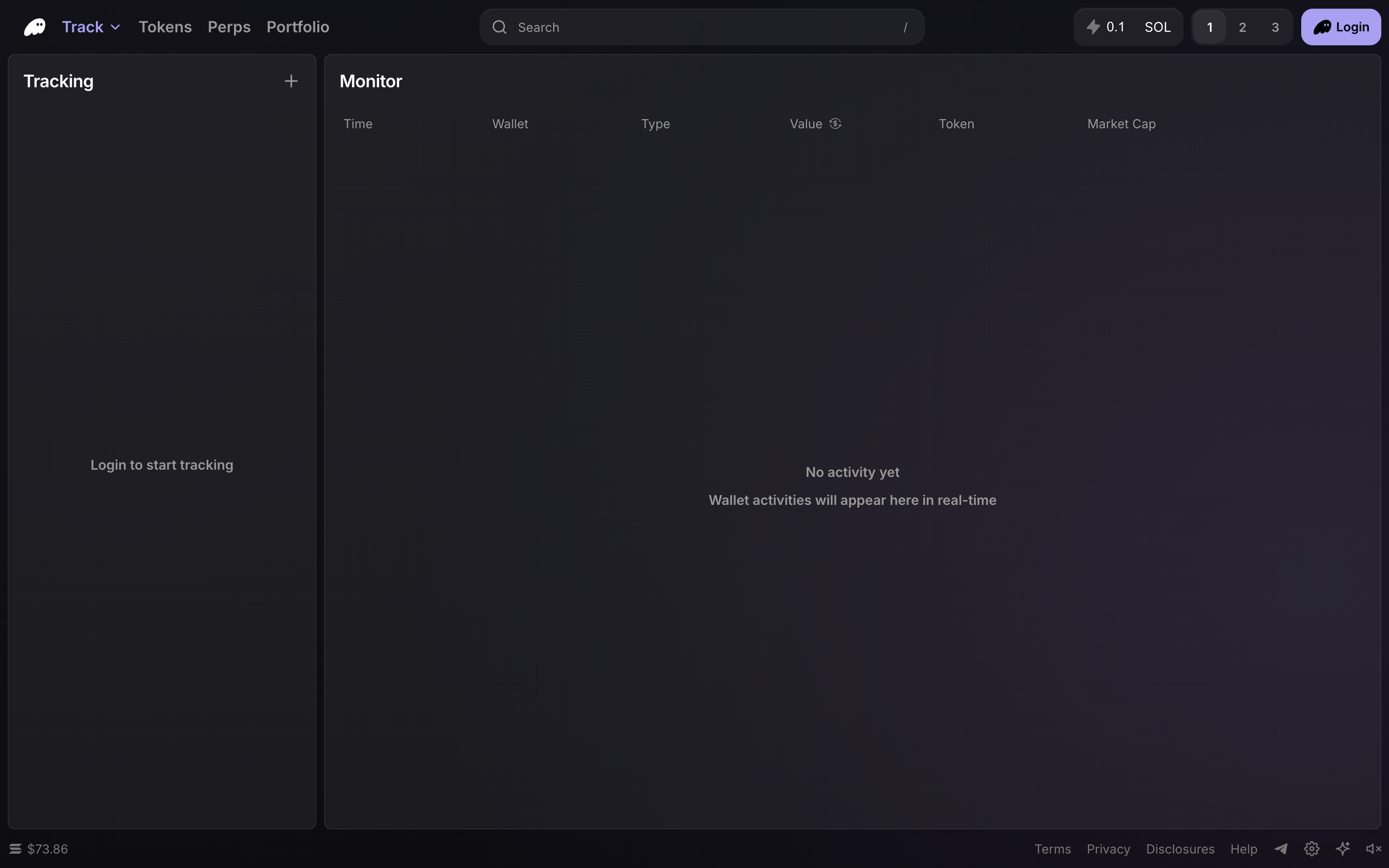 Phantom Terminal — tracking-empty screenshot