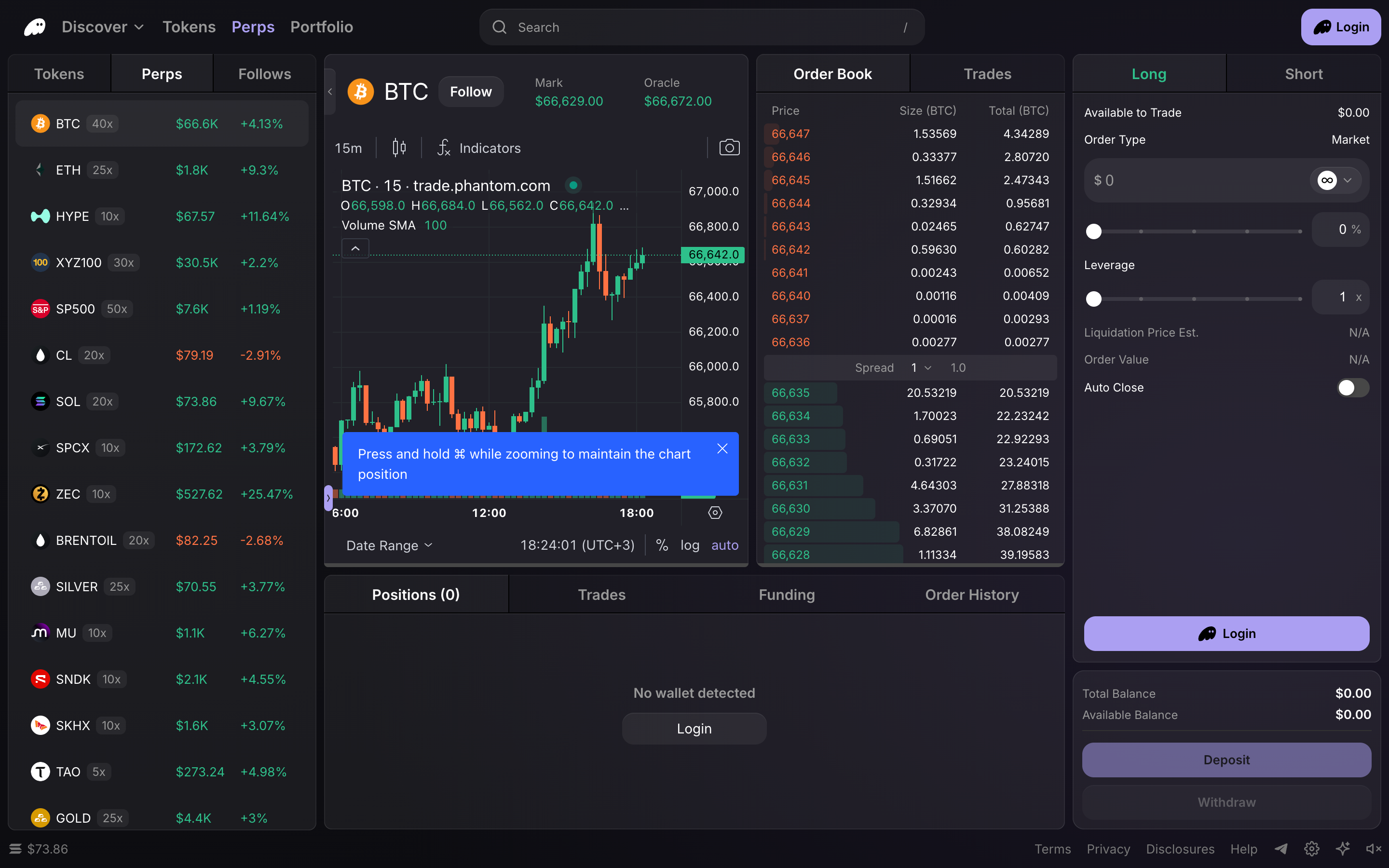Phantom Terminal — token-chart-banner screenshot