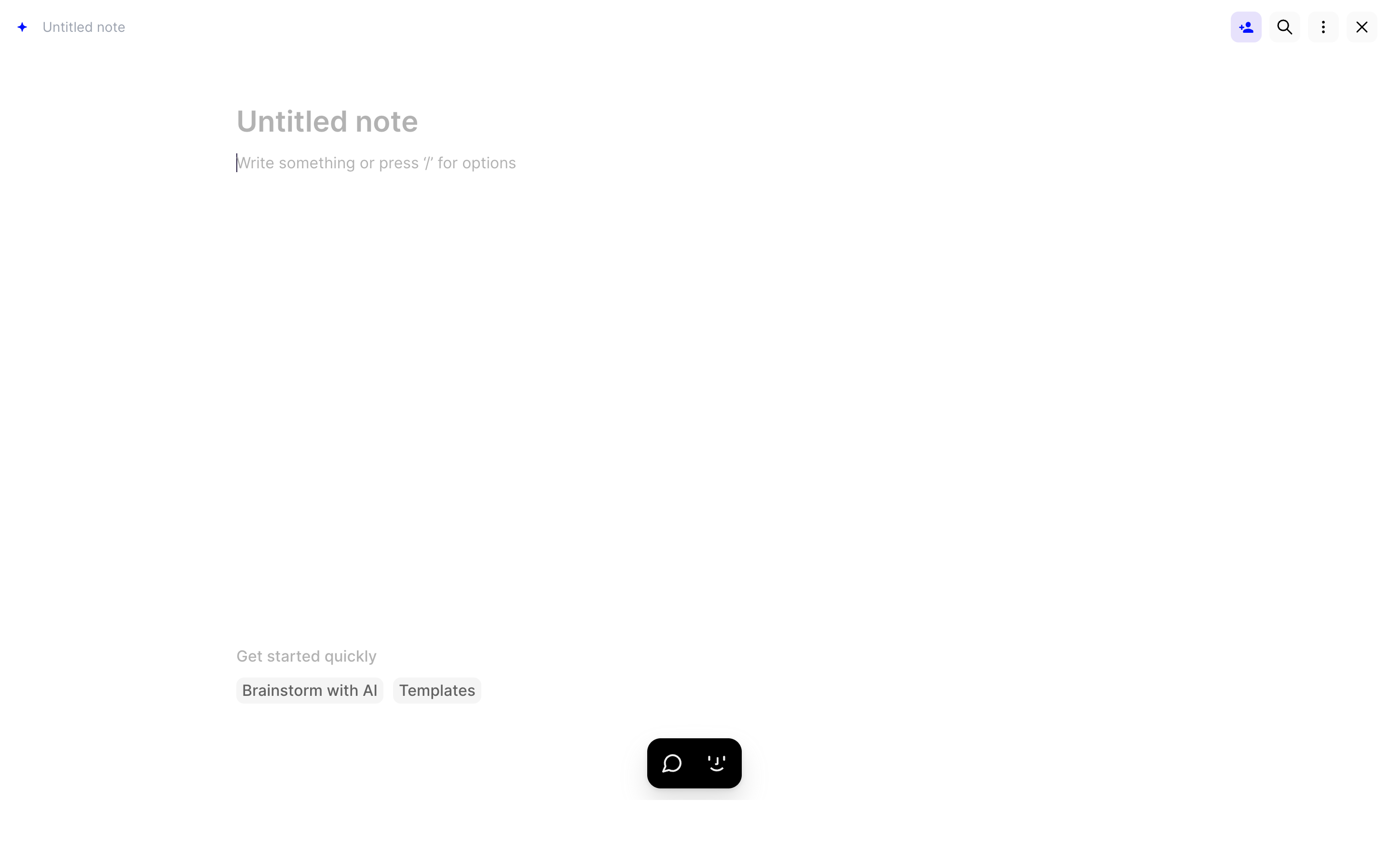 Fabric — note-empty screenshot