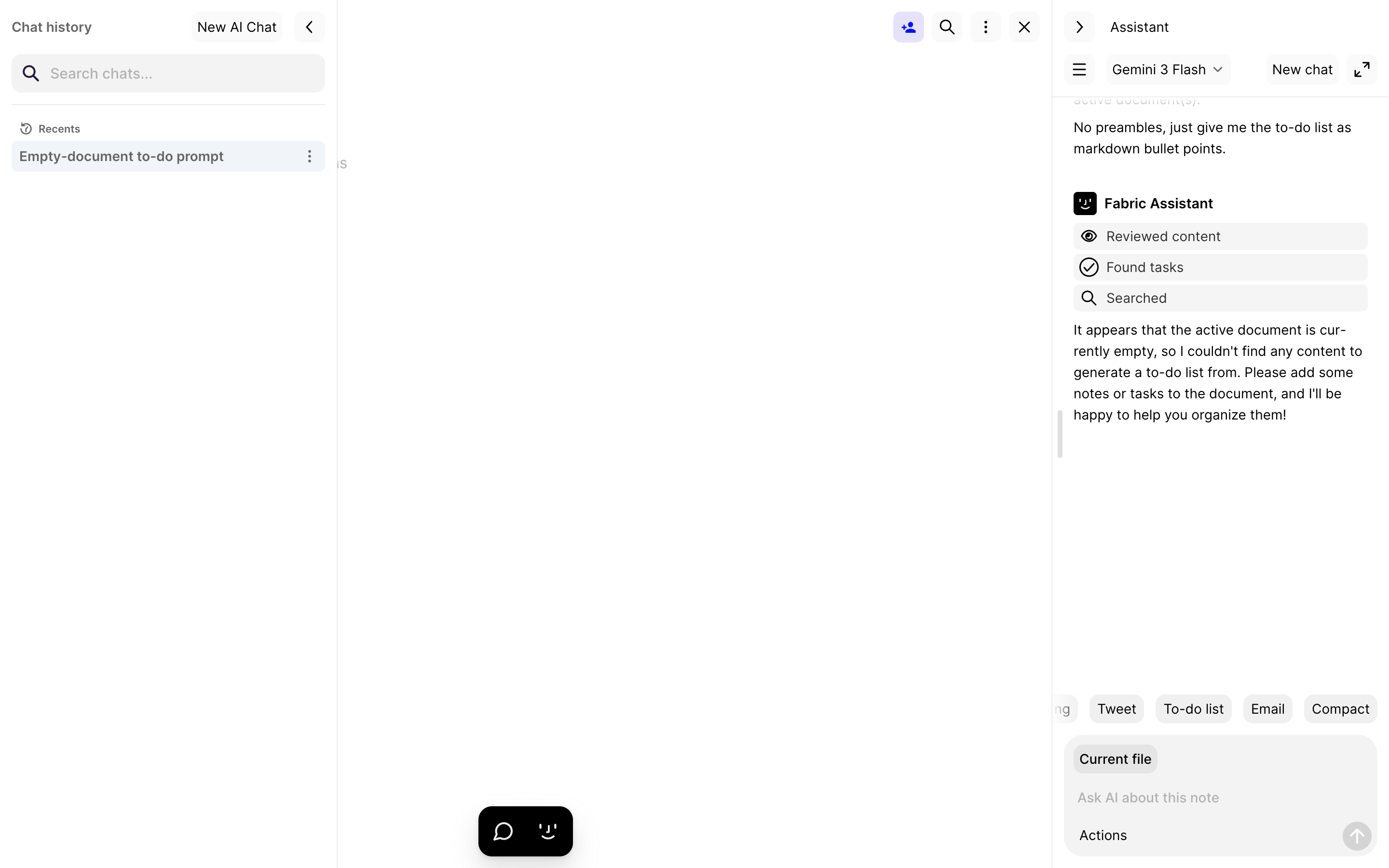 Fabric — assistant-attachment screenshot