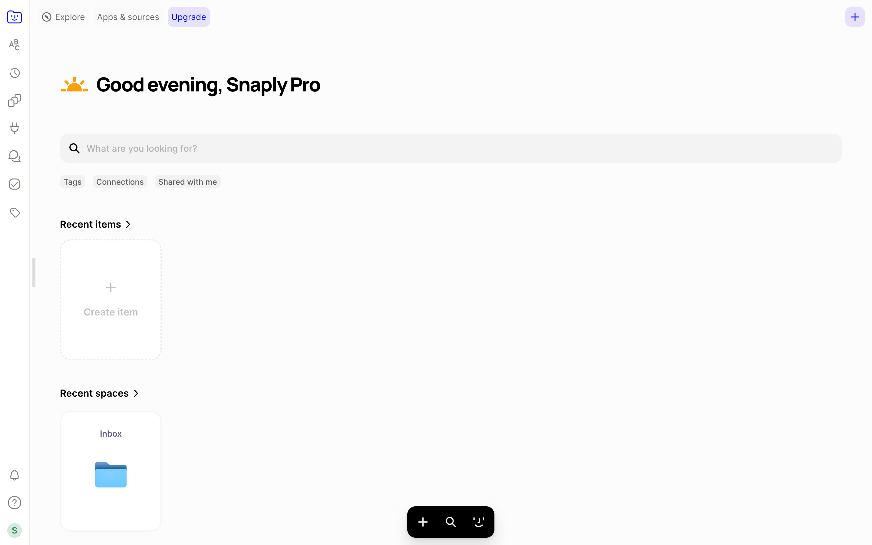 Fabric — dashboard-empty screenshot